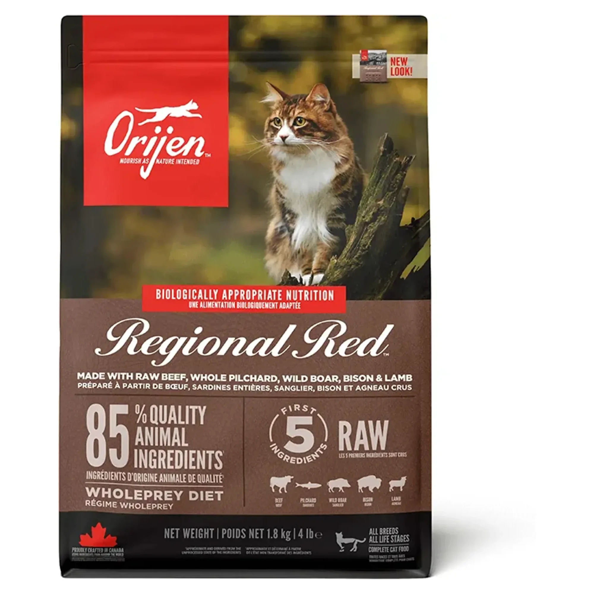 Orijen Regional Red Tahılsız Kedi Maması 1.8KG