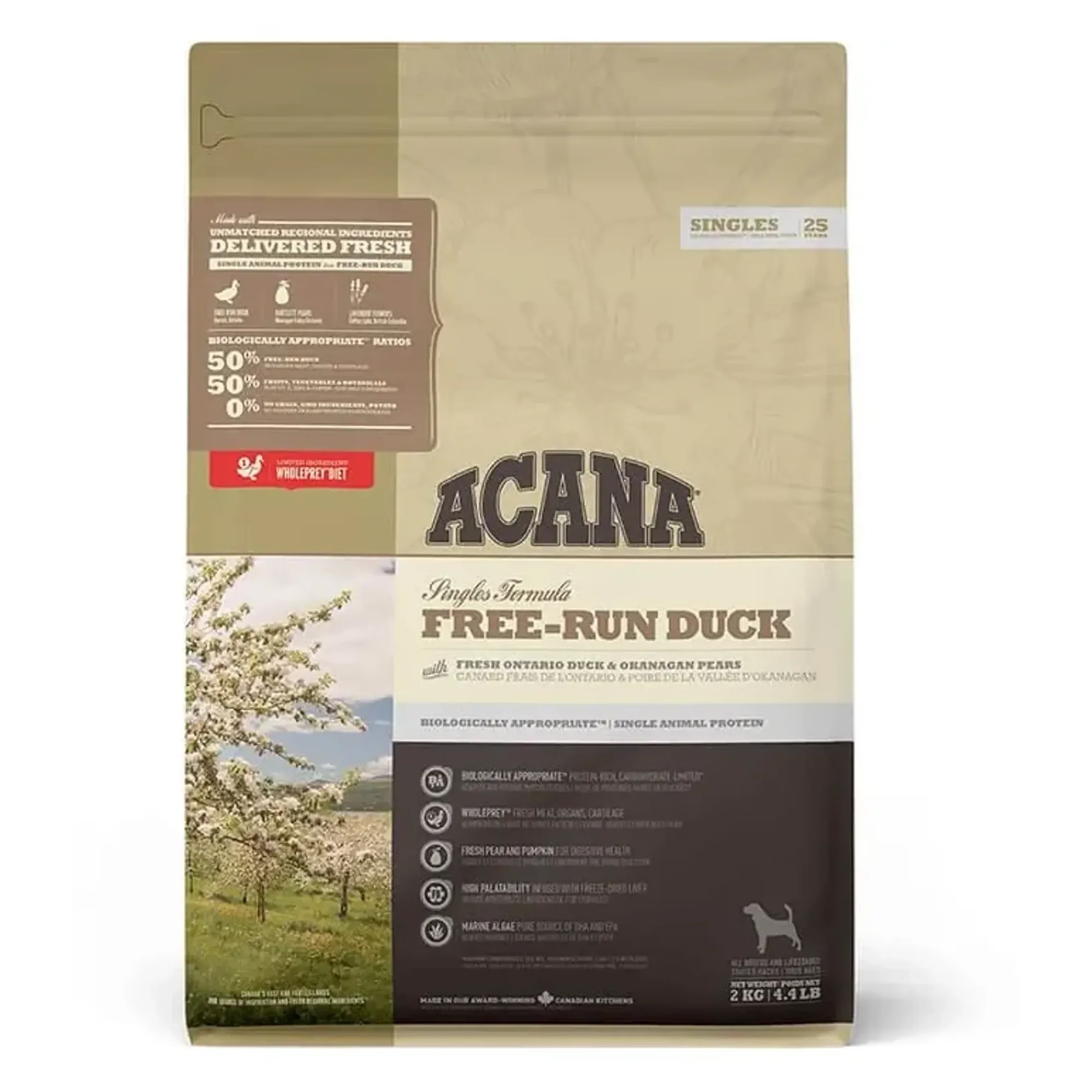 Acana Acana Free-Run Duck Ördekli Tüm Irk ve Yaşam Evreleri İçin Köpek Maması 2 KG