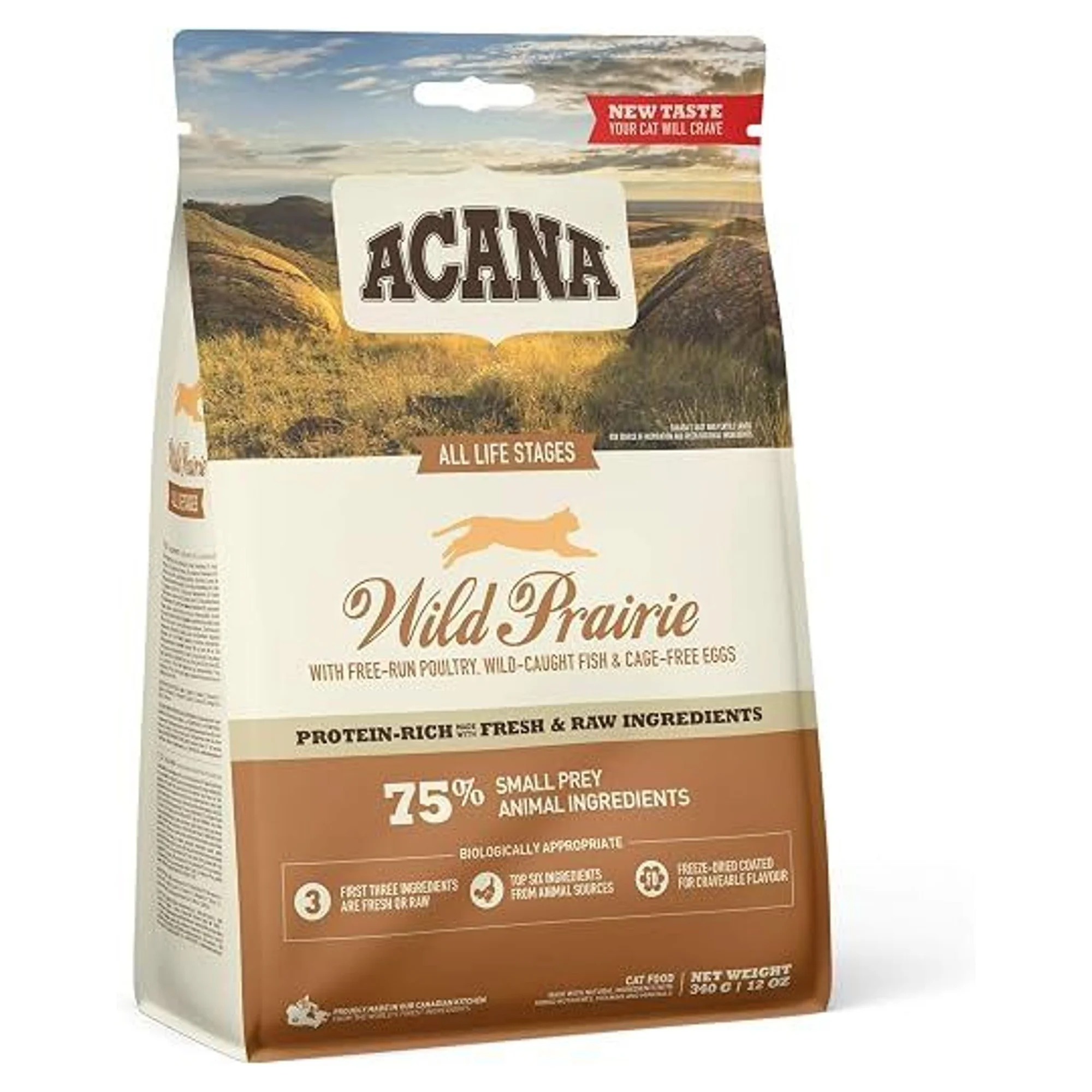 Acana Wild Prairie Tavuklu ve Göl Balıklı Tahılsız Kedi Maması 340 G — Yavru, 350 g — Görsel 2
