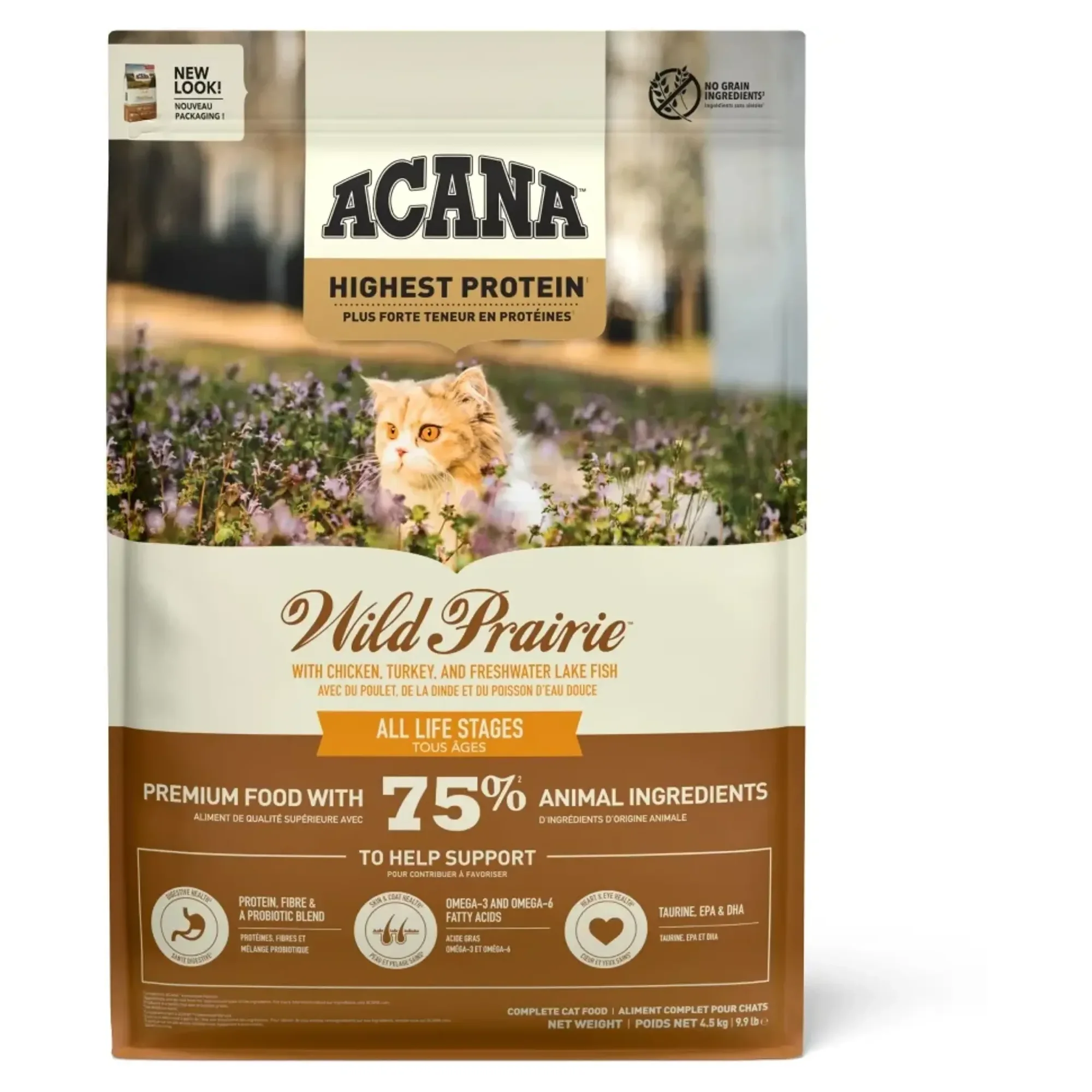 Acana Acana Wild Prairie Tavuklu ve Göl Balıklı Tahılsız Kedi Maması 4.5 KG