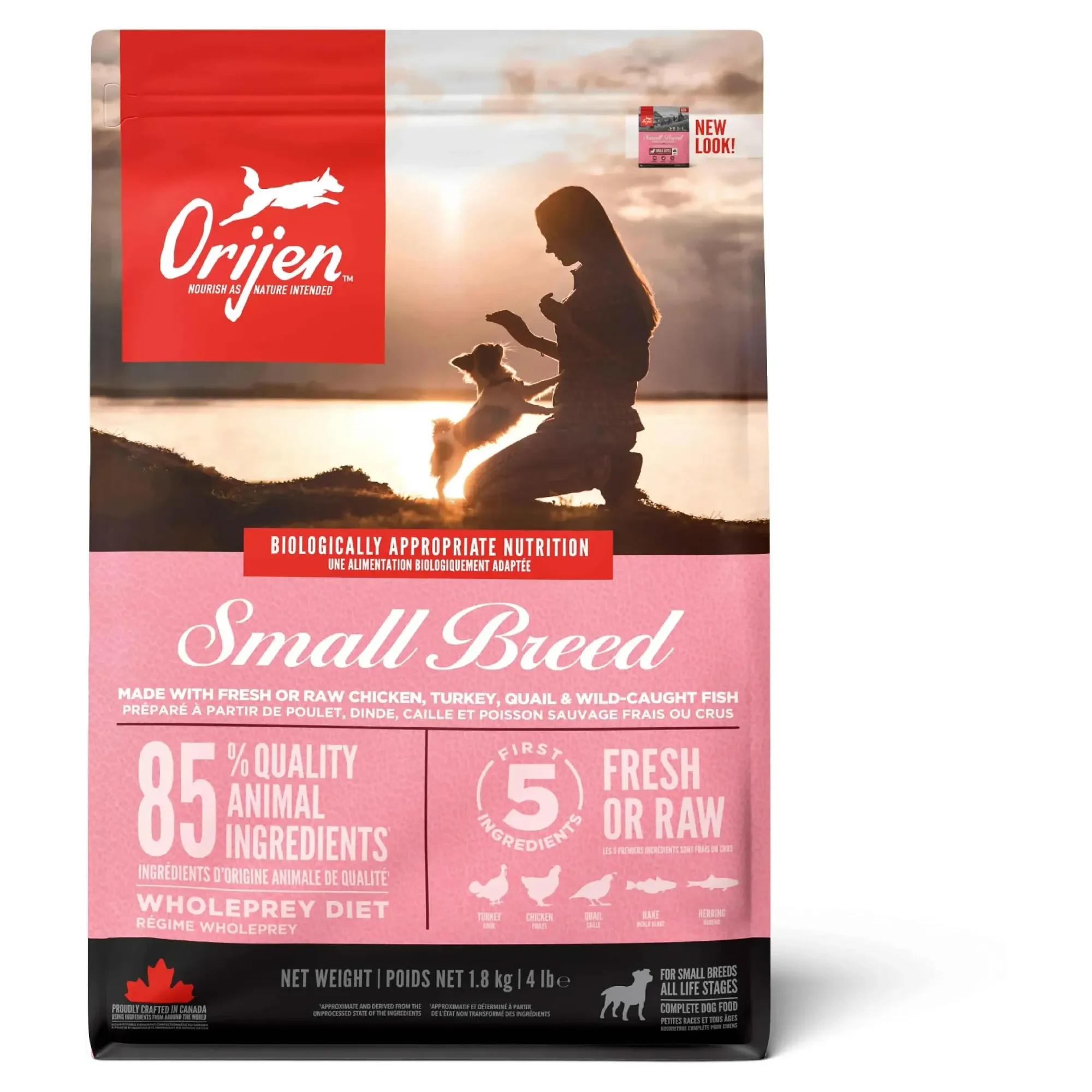 Orijen Small Breed Küçük Irk Tahılsız Yavru ve Yetişkin Köpek Maması 1.8 KG