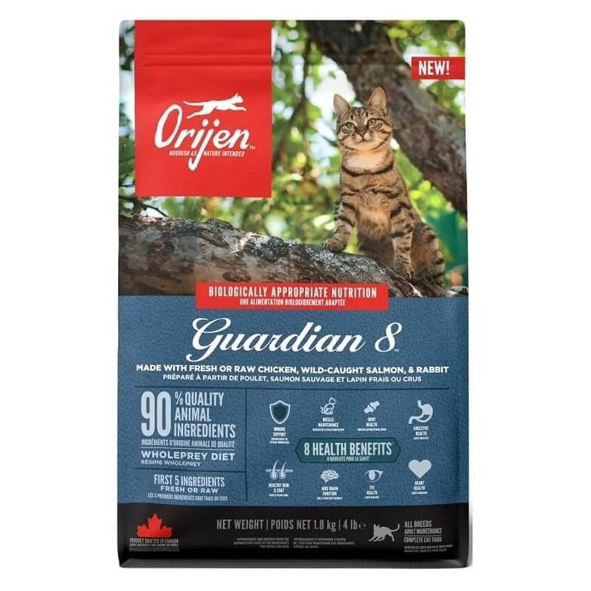 Orijen Guardian 8 Faydalı Yetişkin Kedi Maması 4.5 KG