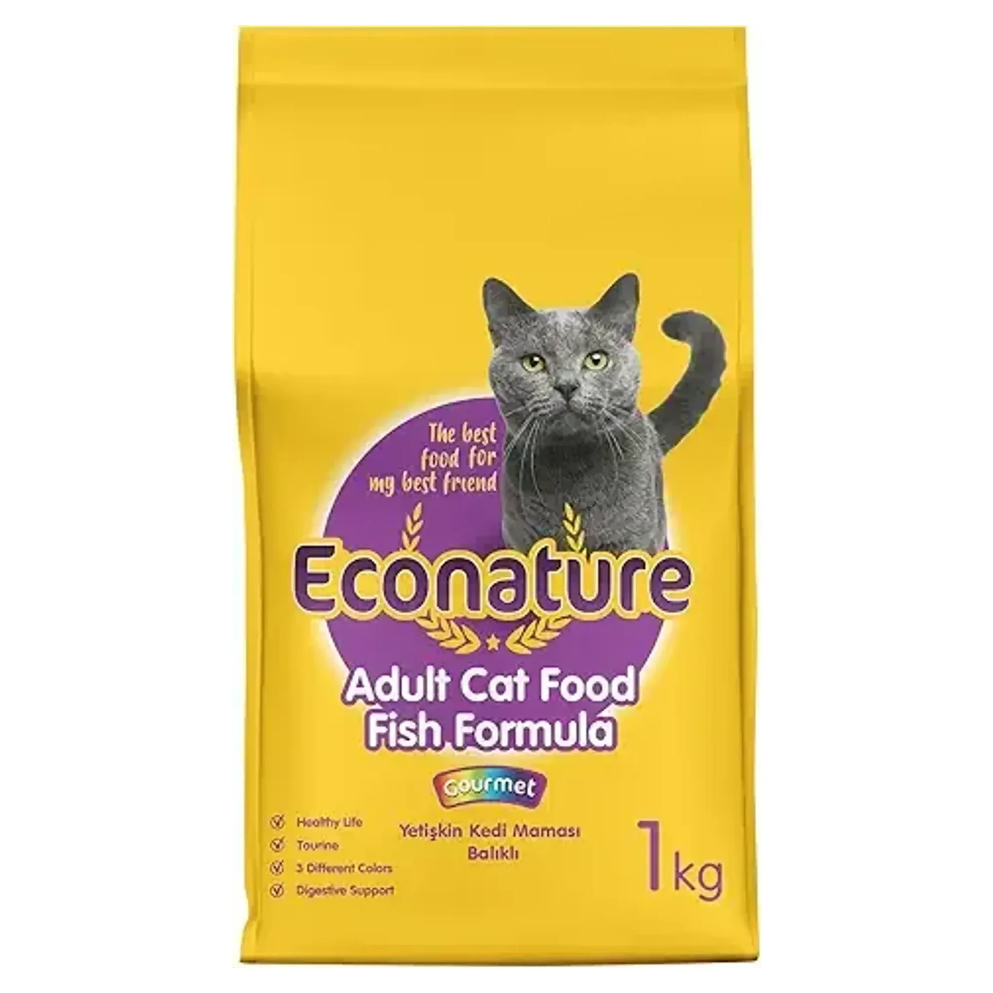 Econature Gourmet Fish Formula Balıklı Yetişkin Kedi Maması 1 KG