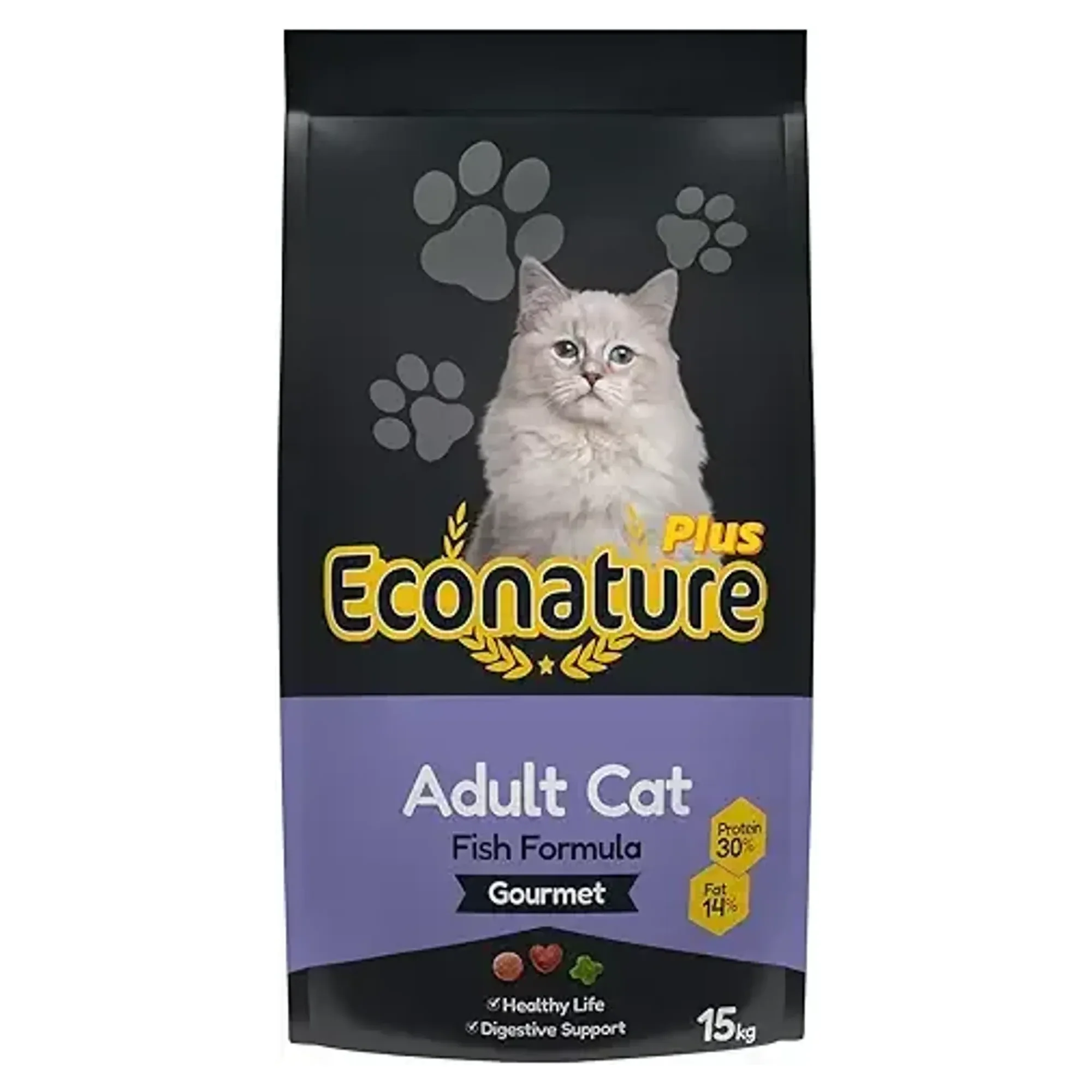Econature Plus Gourmet Fish Formula Balıklı Yetişkin Kedi Maması 15 KG