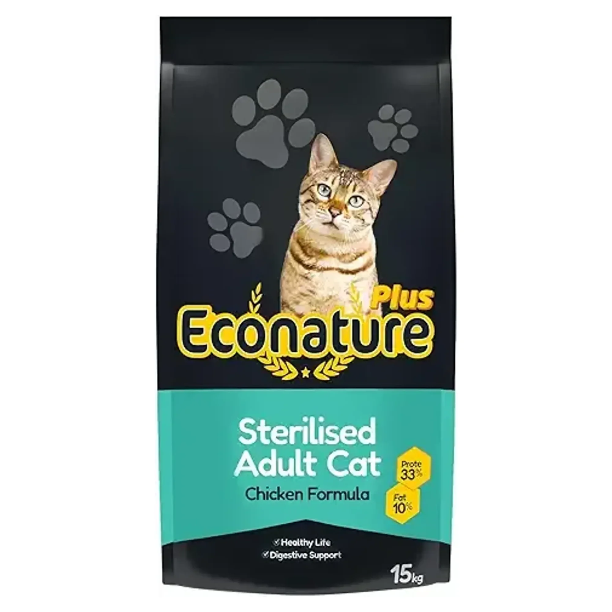 Econature Plus Chicken Formula Tavuklu Kısırlaştırılmış Yetişkin Kedi Maması 15 KG