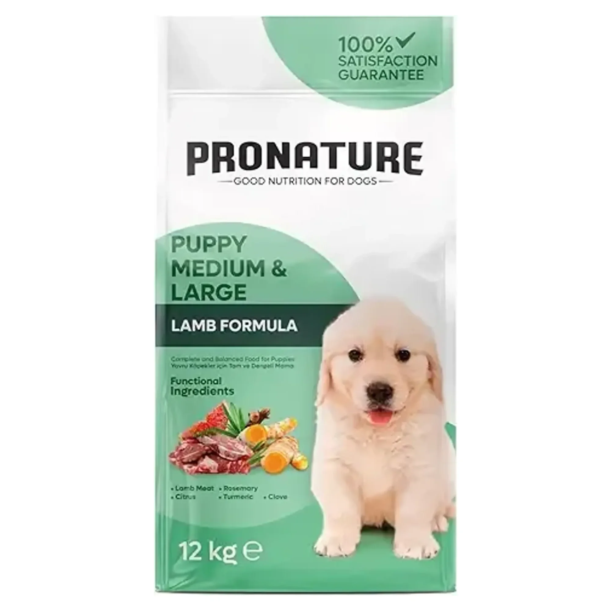 Pronature Pronature Orta Ve Büyük Irk Yavru Kuru Köpek Maması - Kuzu Etli Ve Pirinçli - 12KG
