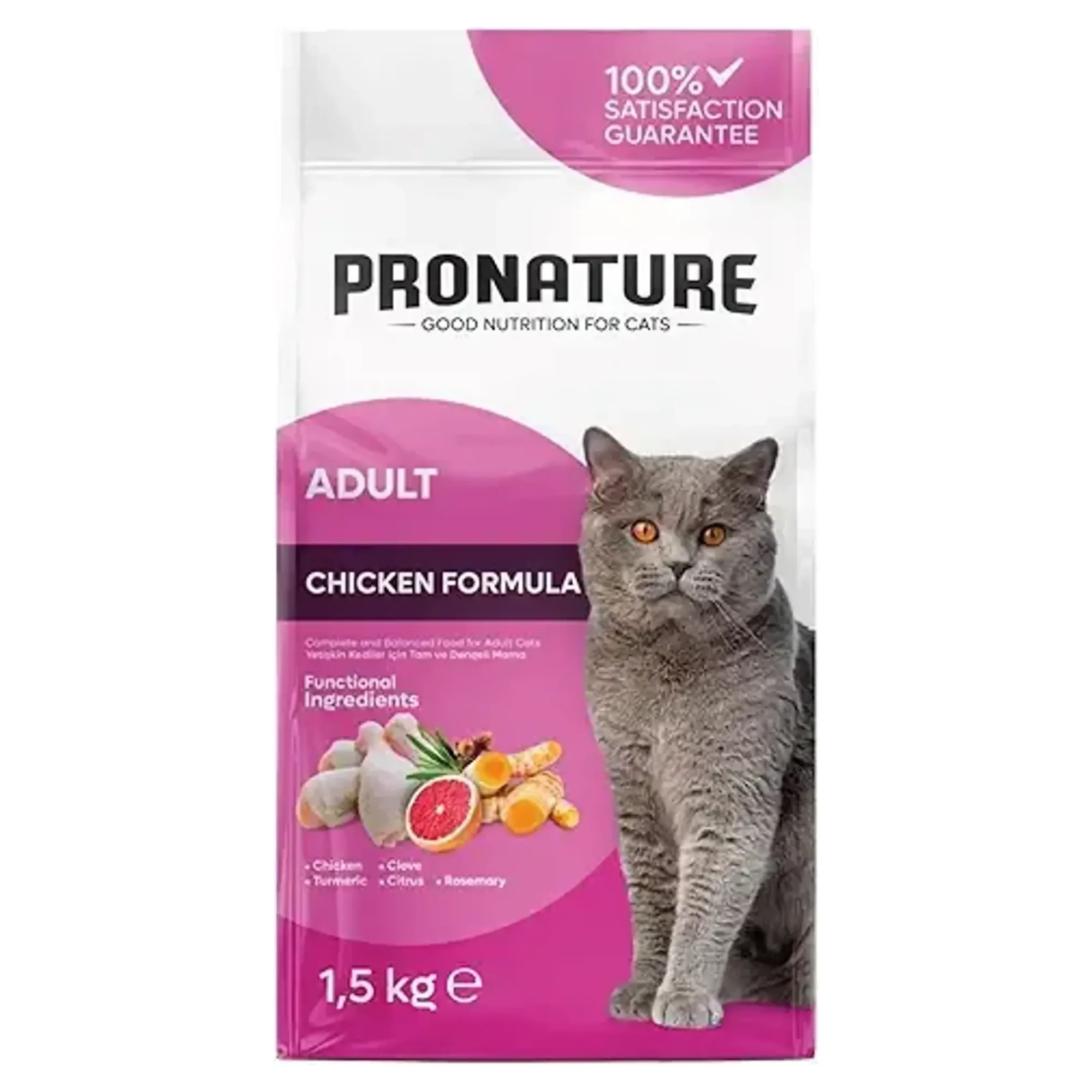 Pronature Pronature Yetişkin Kuru Kedi Maması - Tavuk Etli Ve Pirinçli - 1.5KG