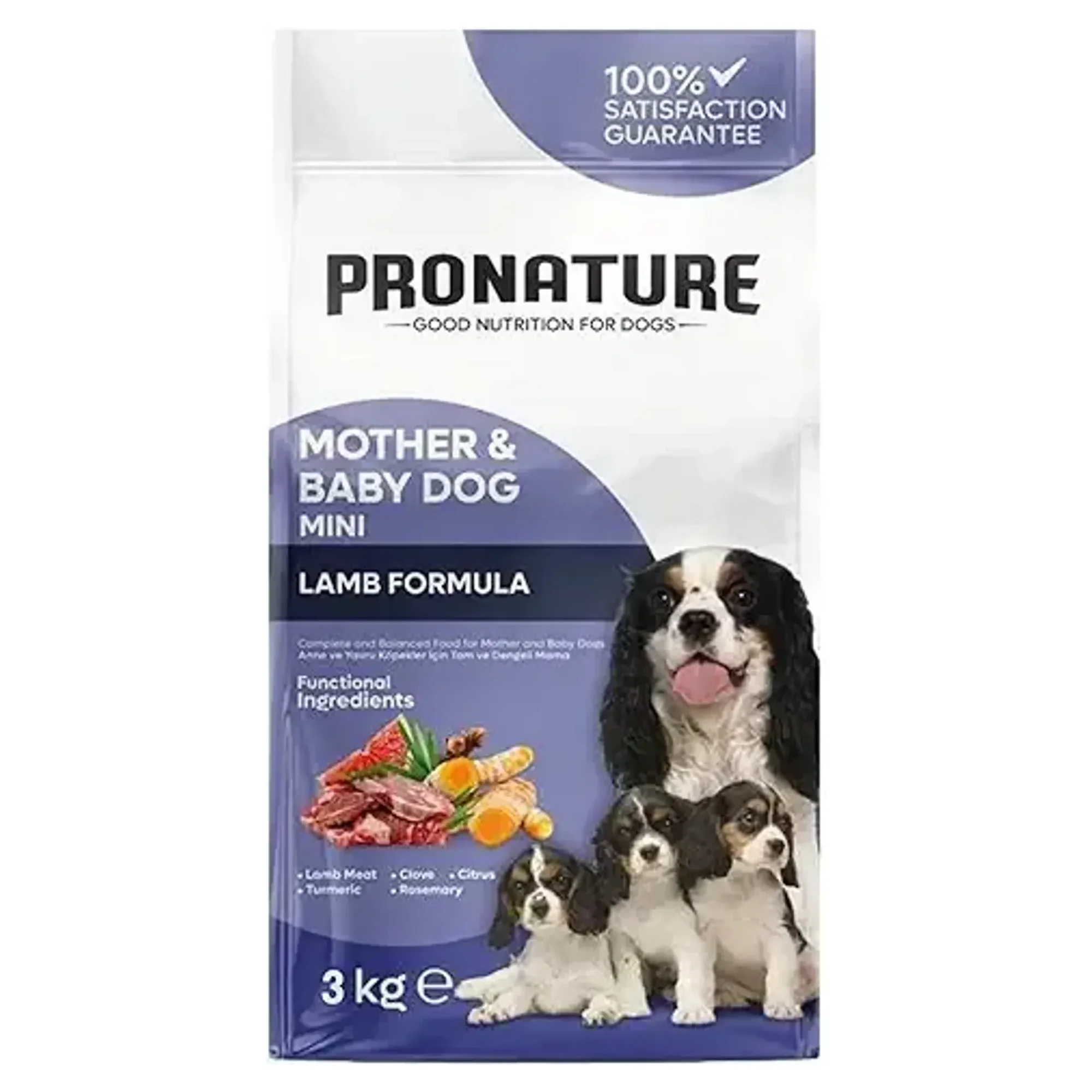 Pronature Mother & Baby Kuru Köpek Maması (Mini) Kuzu Etli 3KG