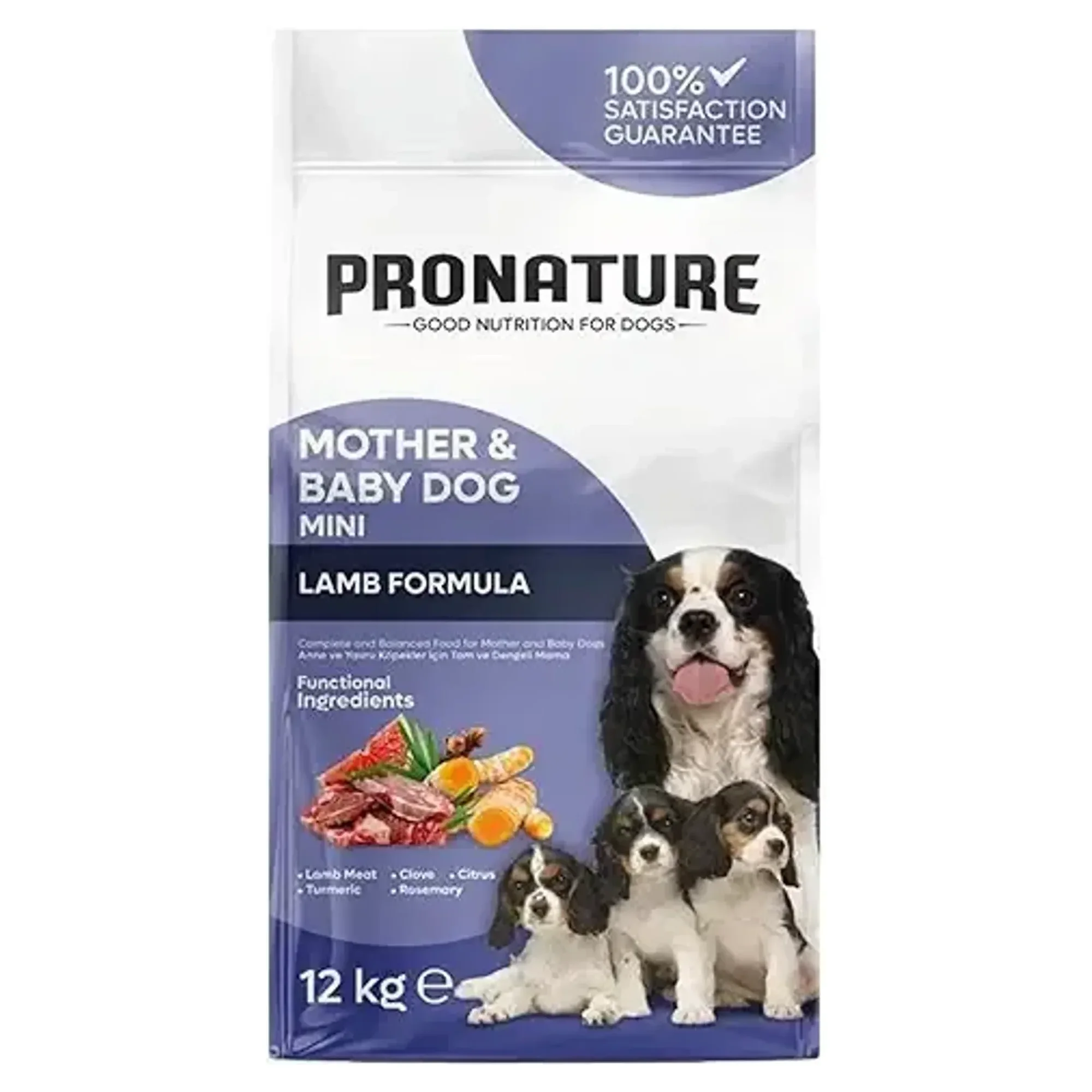 Pronature Mother & Baby Kuru Köpek Maması (Mini) Kuzu Etli 12KG