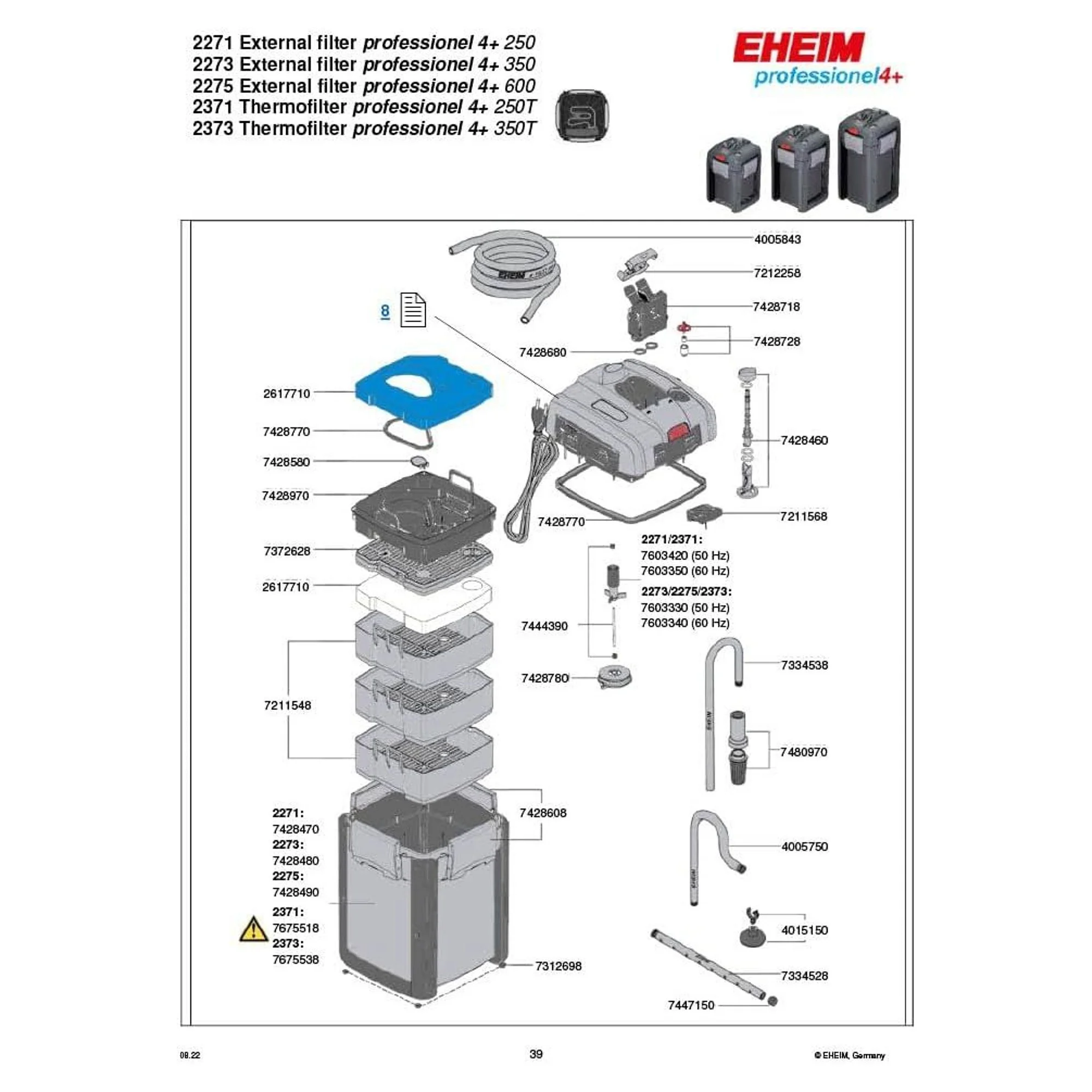 Eheim Professionel 4+ 600 Akvaryum Dış Filtre — Filtreler, 5.1 kg — Görsel 5