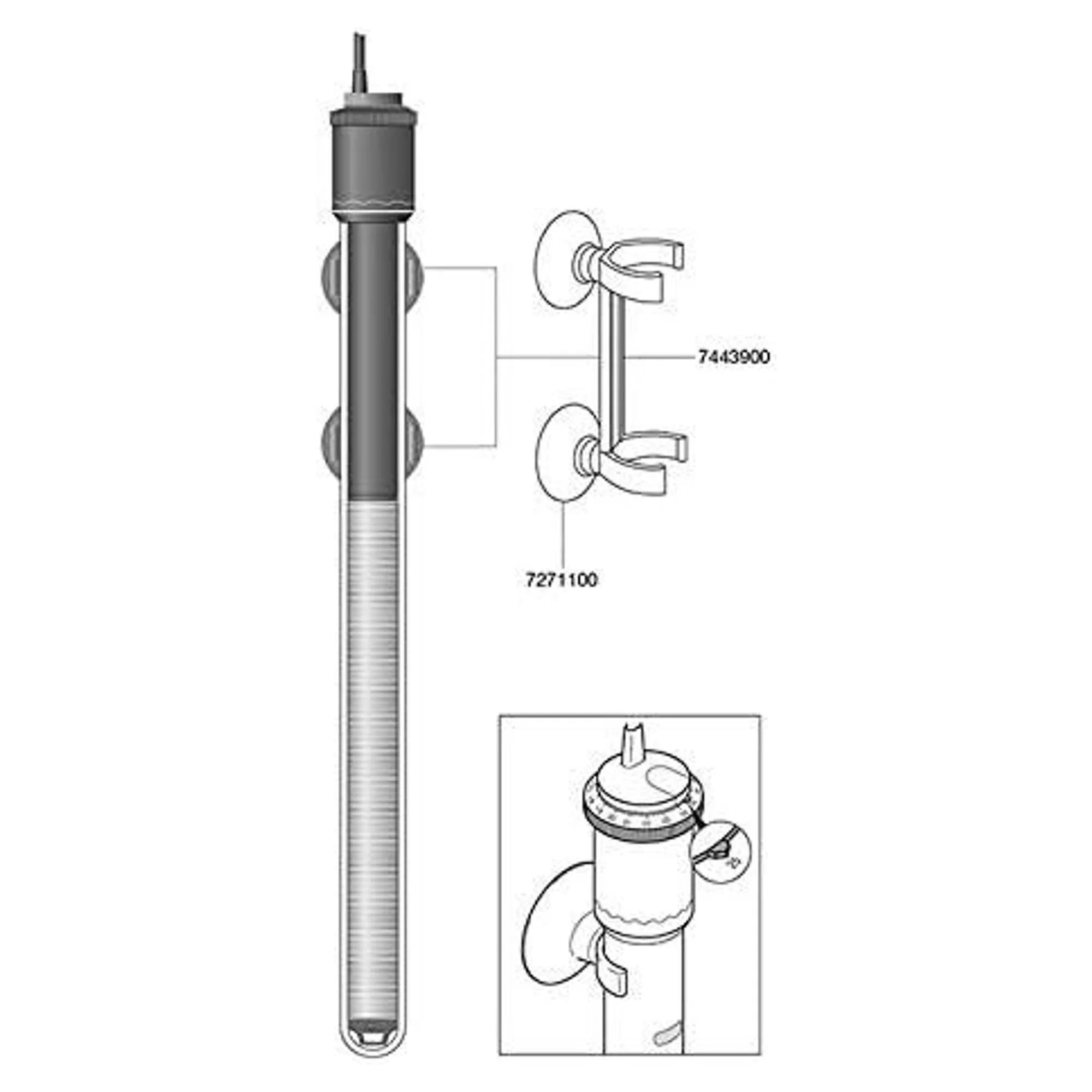 EHEIM Jager Thermo Control Akvaryum Isıtıcısı 200W — Bakım Ürünleri, 1.1 kg — Görsel 2