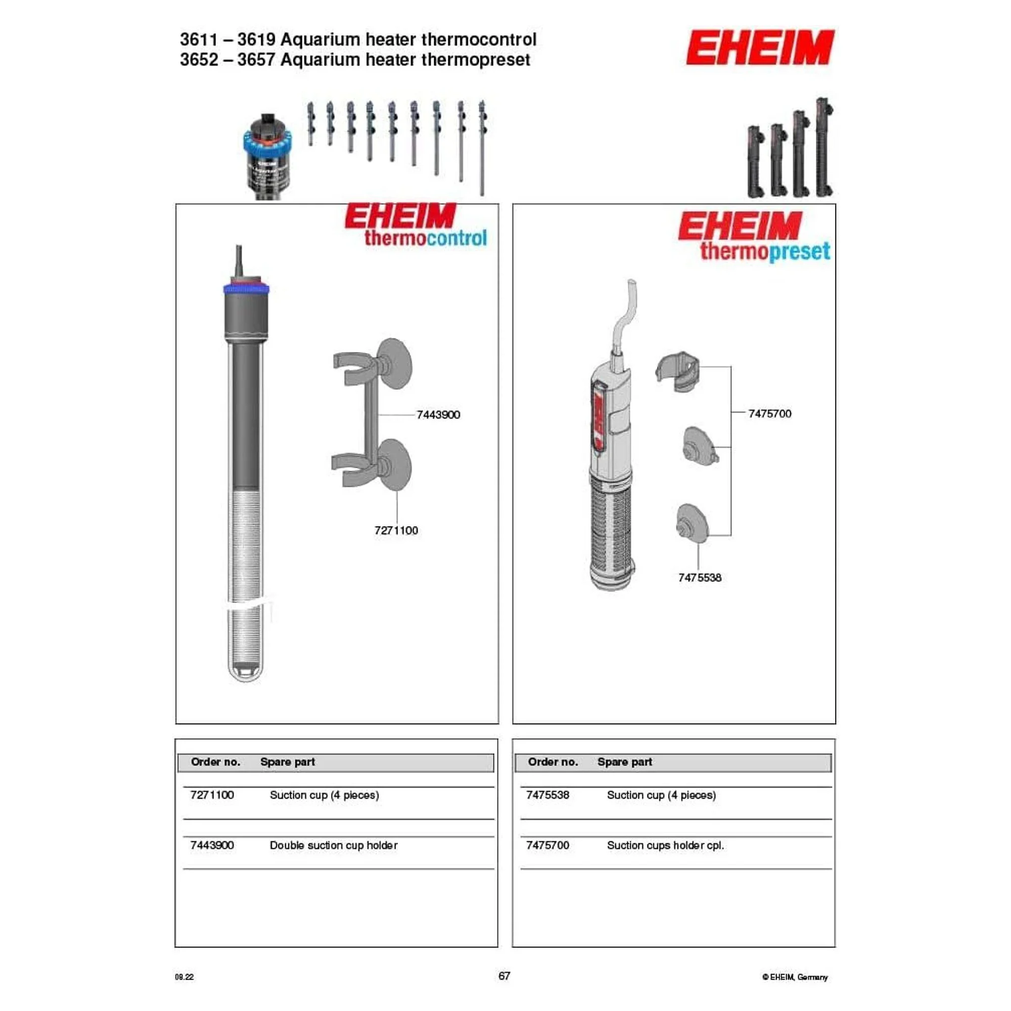 EHEIM Thermopreset Akvaryum Isıtıcısı 25-60L 50W — Bakım Ürünleri, 400 g — Görsel 6