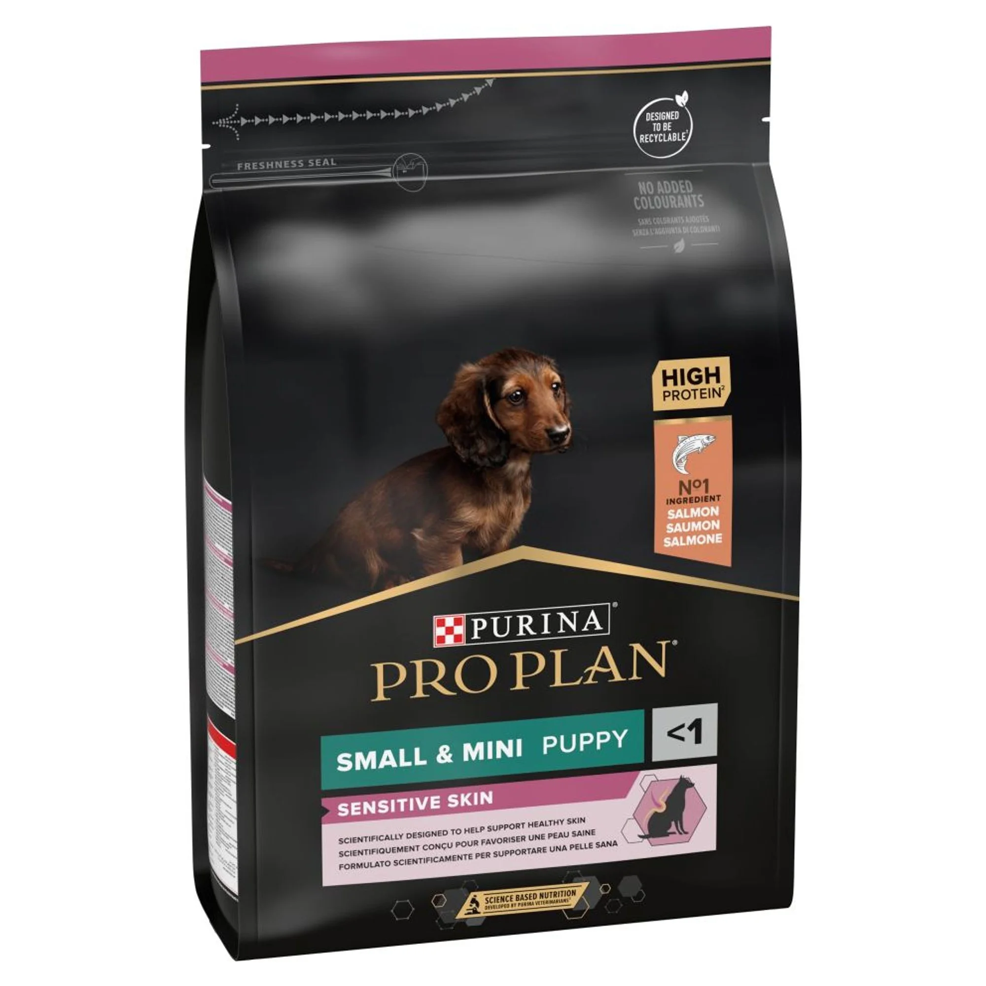 Pro Plan Hassas Derili Küçük ve Minin Irk Köpekler için Somonlu Yavru Köpek Maması 3 KG