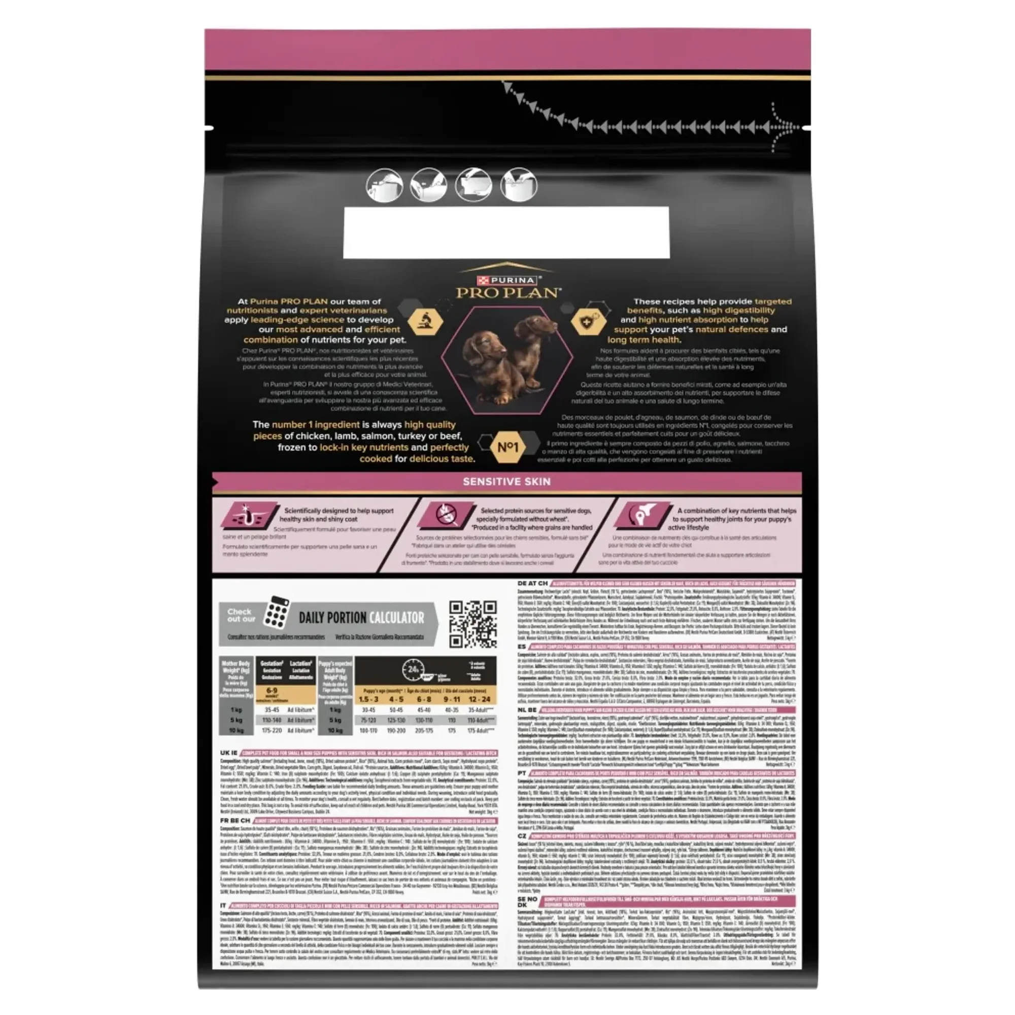 Pro Plan Pro Plan Hassas Derili Küçük ve Minin Irk Köpekler için Somonlu Yavru Köpek Maması 3 KG — 3.1 kg — Görsel 3