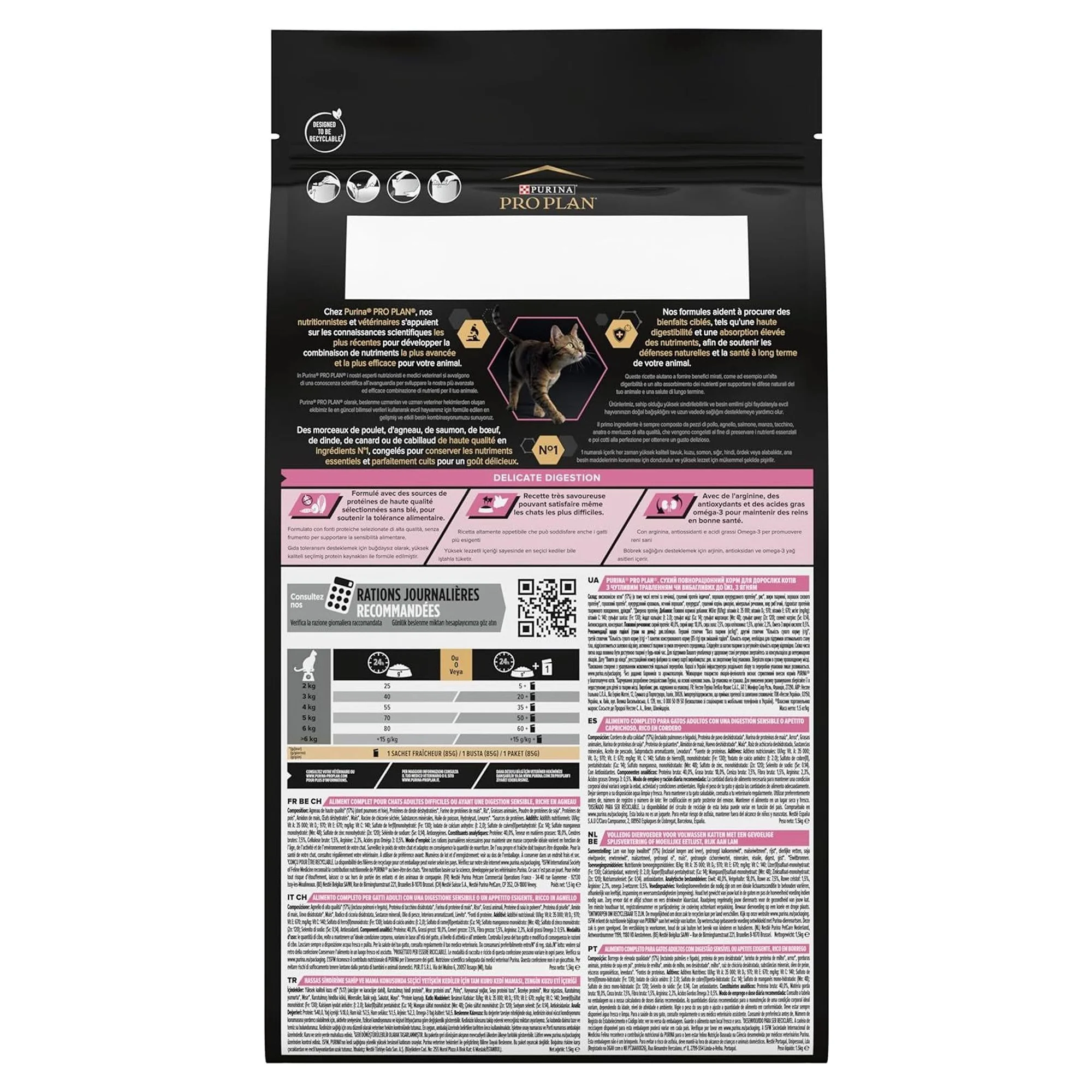 Pro Plan Pro Plan Delicate Kuzulu Hassas Sindirim İçin Yetişkin Kedi Maması 1.5 KG — 1.5 kg — Görsel 4