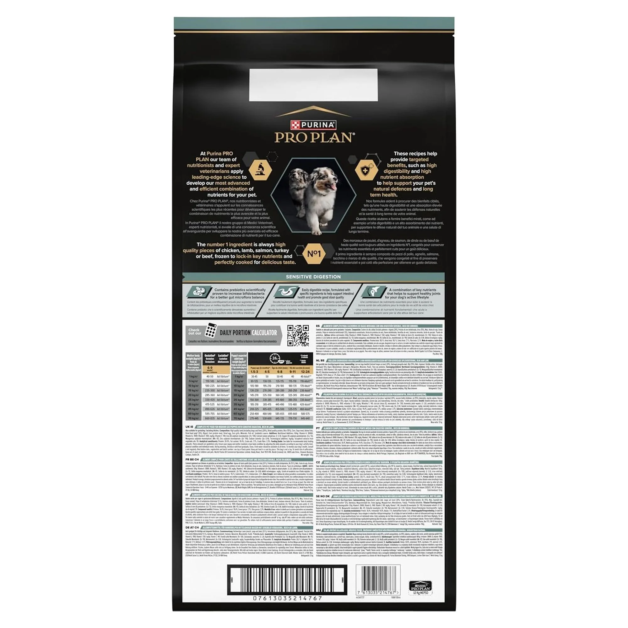 Pro Plan Pro Plan Hassas Sindirim için Orta Irk Yetişkin Köpek Maması 12 KG — 14.1 kg — Görsel 3