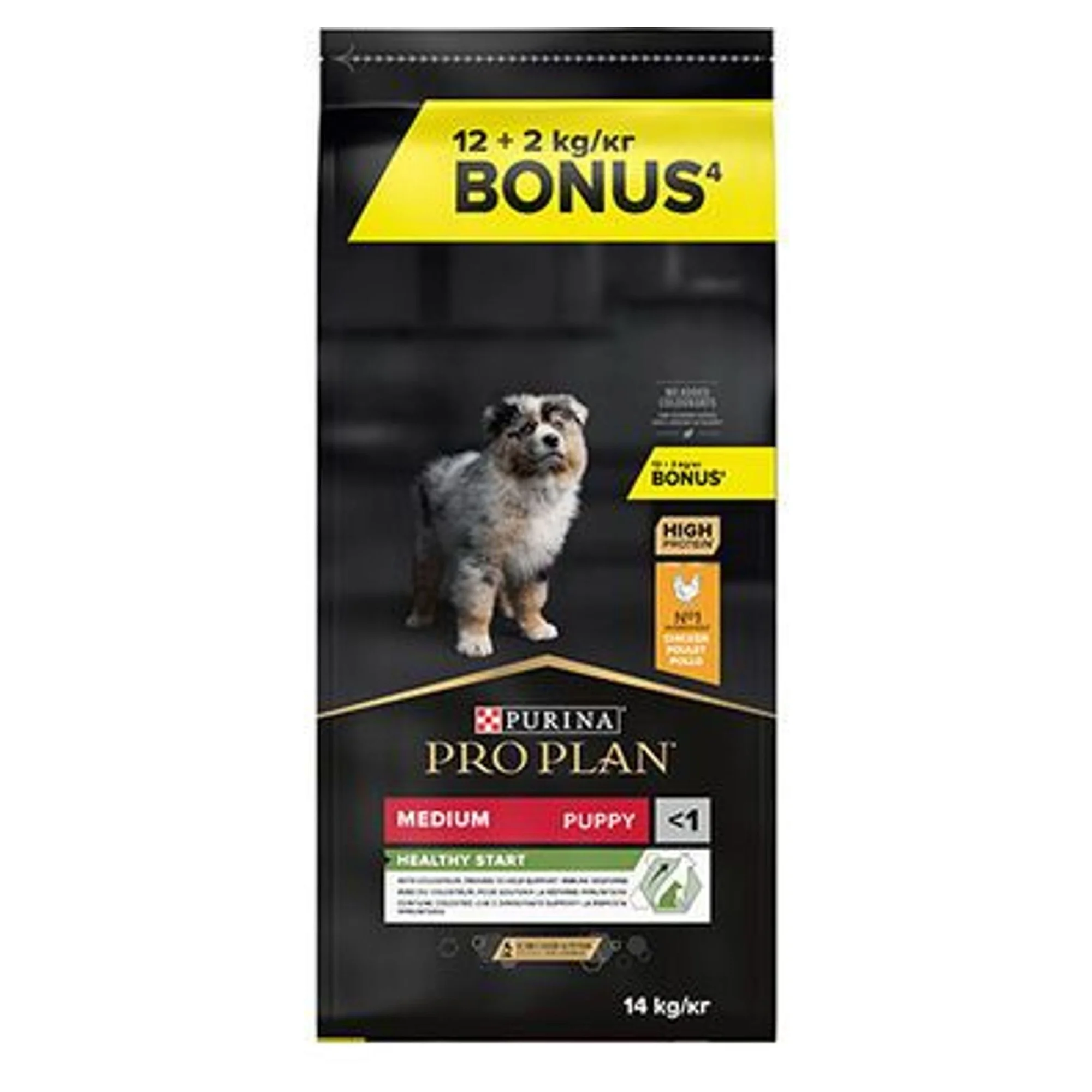 Pro Plan Pro PlanTavuklu Orta Irk Yavru Köpek Maması 12 + 2 KG — Normal — Görsel 2
