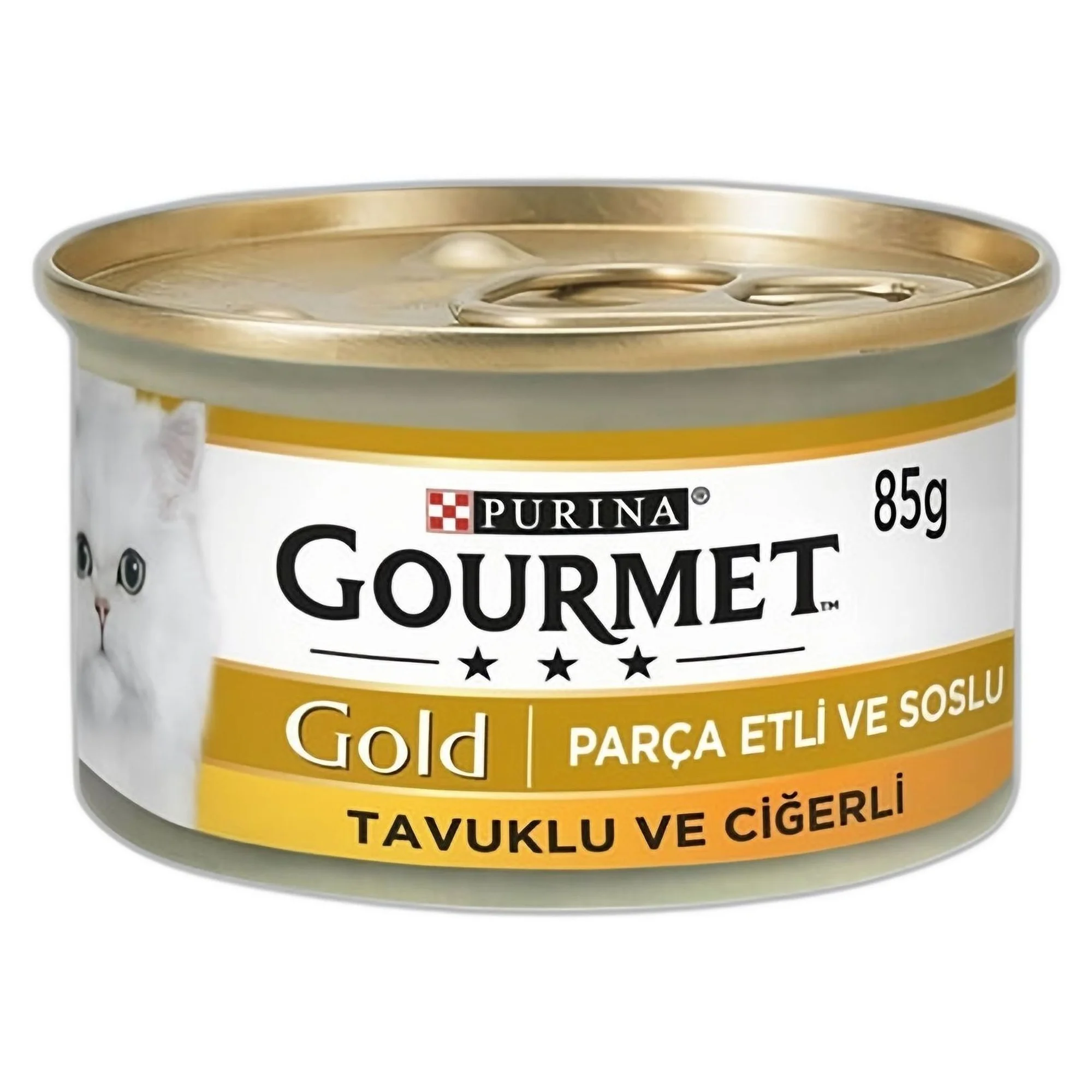 Gourmet Gold Parça Etli Tavuk Ciğerli Yetişkin Kedi Yaş Maması 85 G