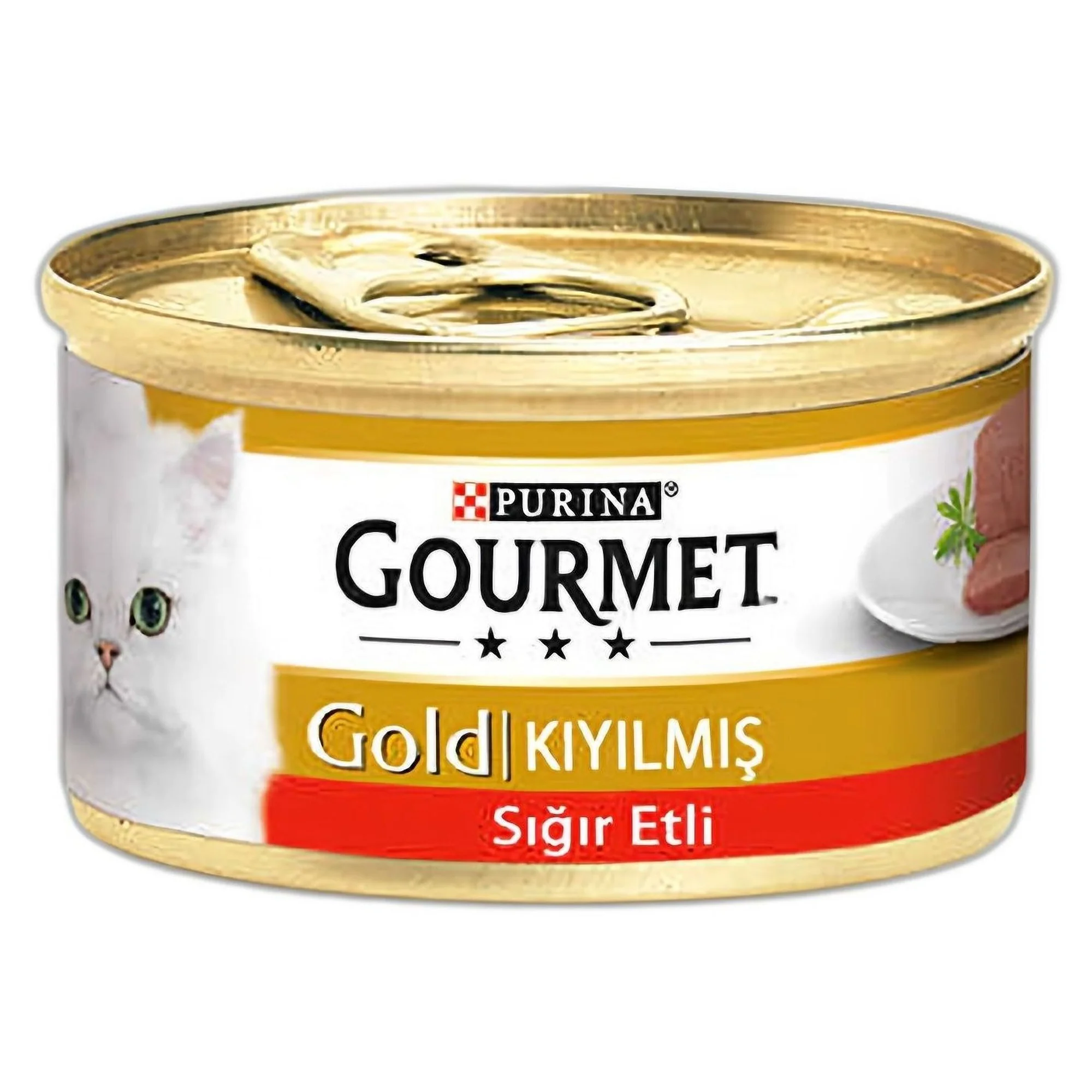 Gourmet Gold Kıyılmış Sığır Etli Yetişkin Kedi Yaş Maması 85 G