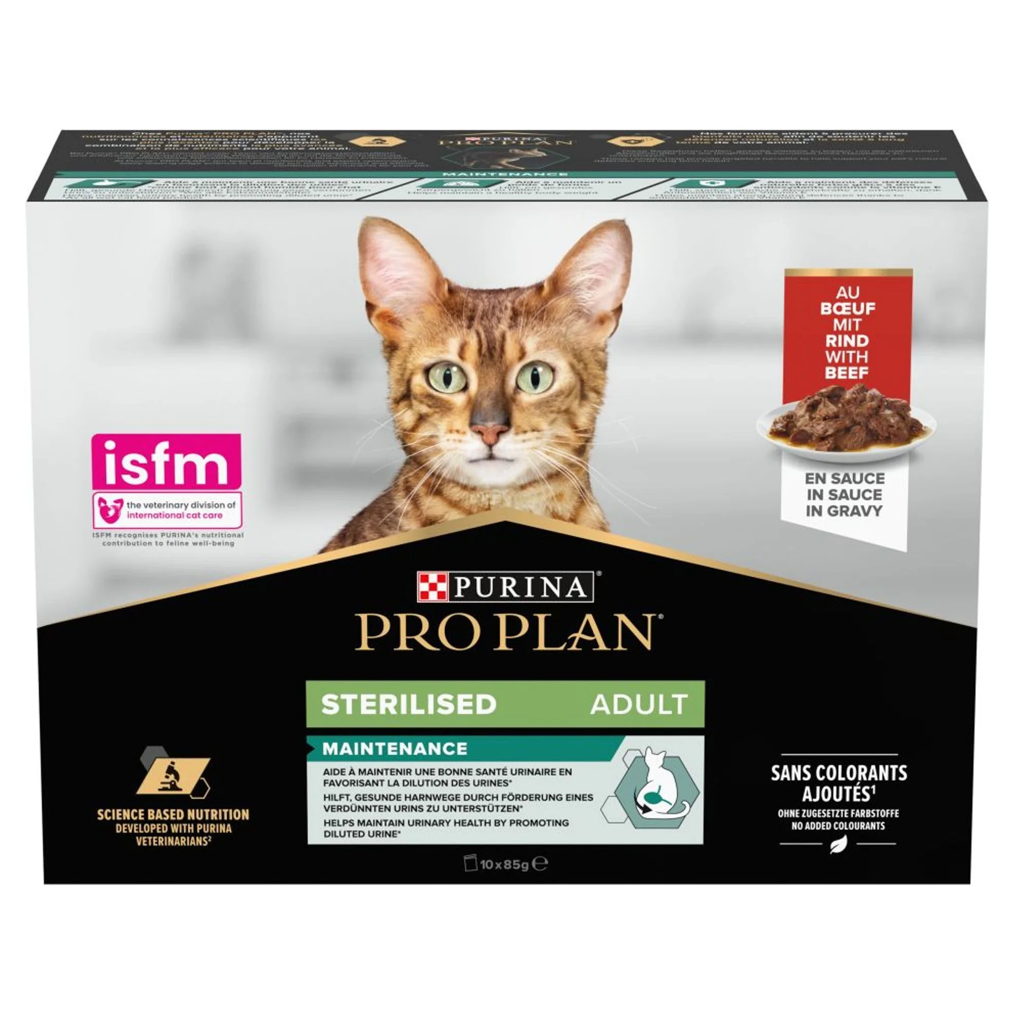 Pro Plan Pro Plan Sterilised Sığırlı ve Tavuklu Kısırlaştırılmış Yetişkin Kedi Yaş Mama 10x85 G