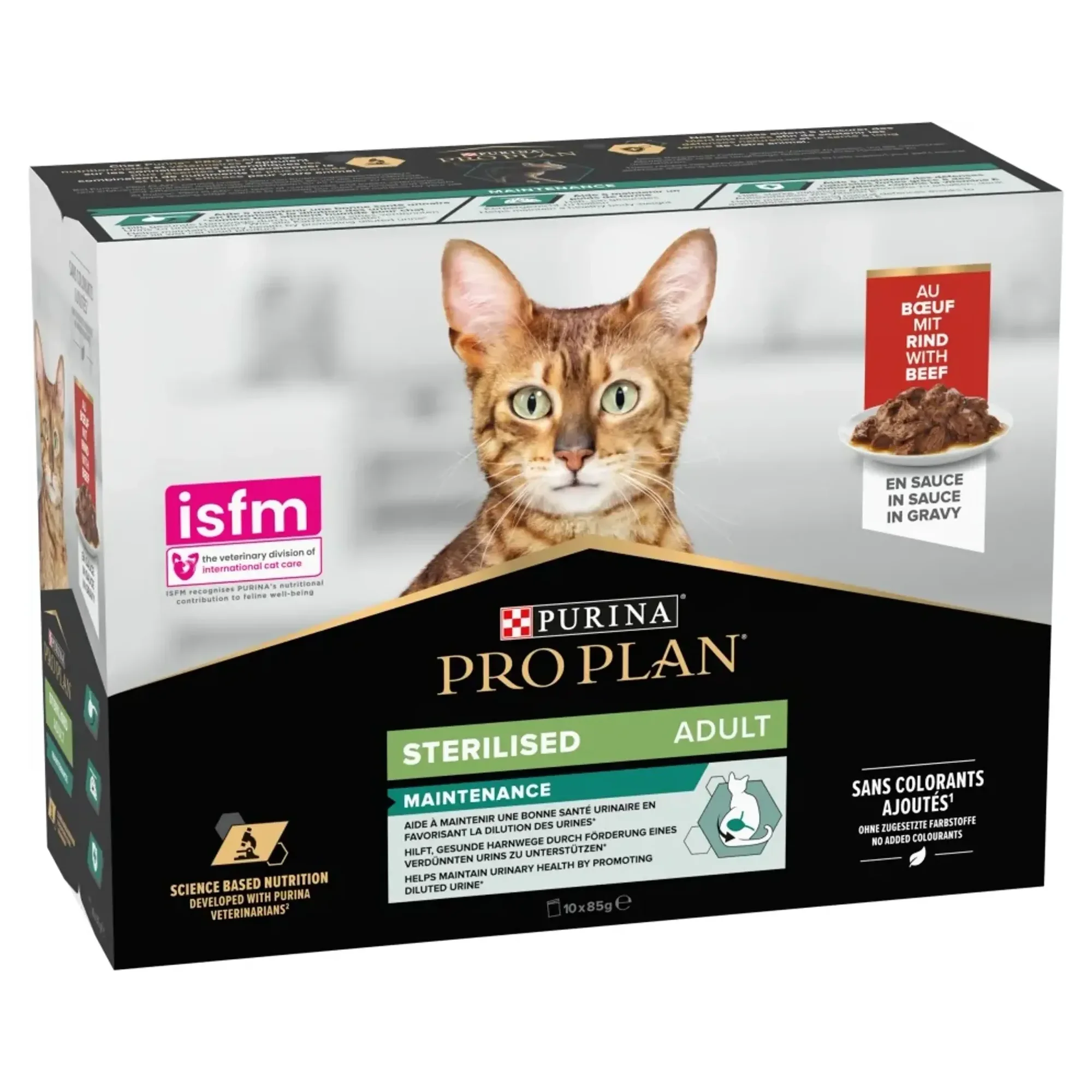 Pro Plan Sterilised Sığırlı ve Tavuklu Kısırlaştırılmış Yetişkin Kedi Yaş Mama 10x85 G — Görsel 2