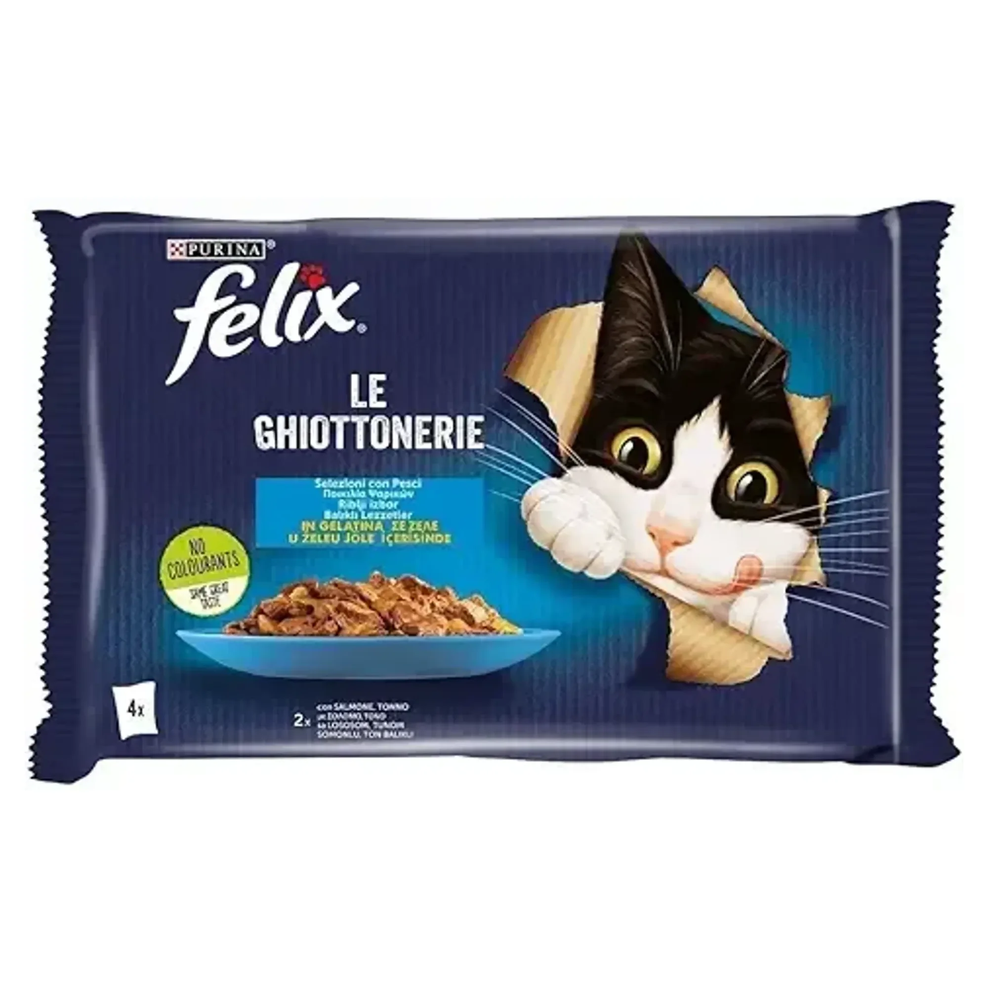 Felix Somonlu ve Ton Balıklı Yaş Yetişkin Kedi Maması 4x85 G