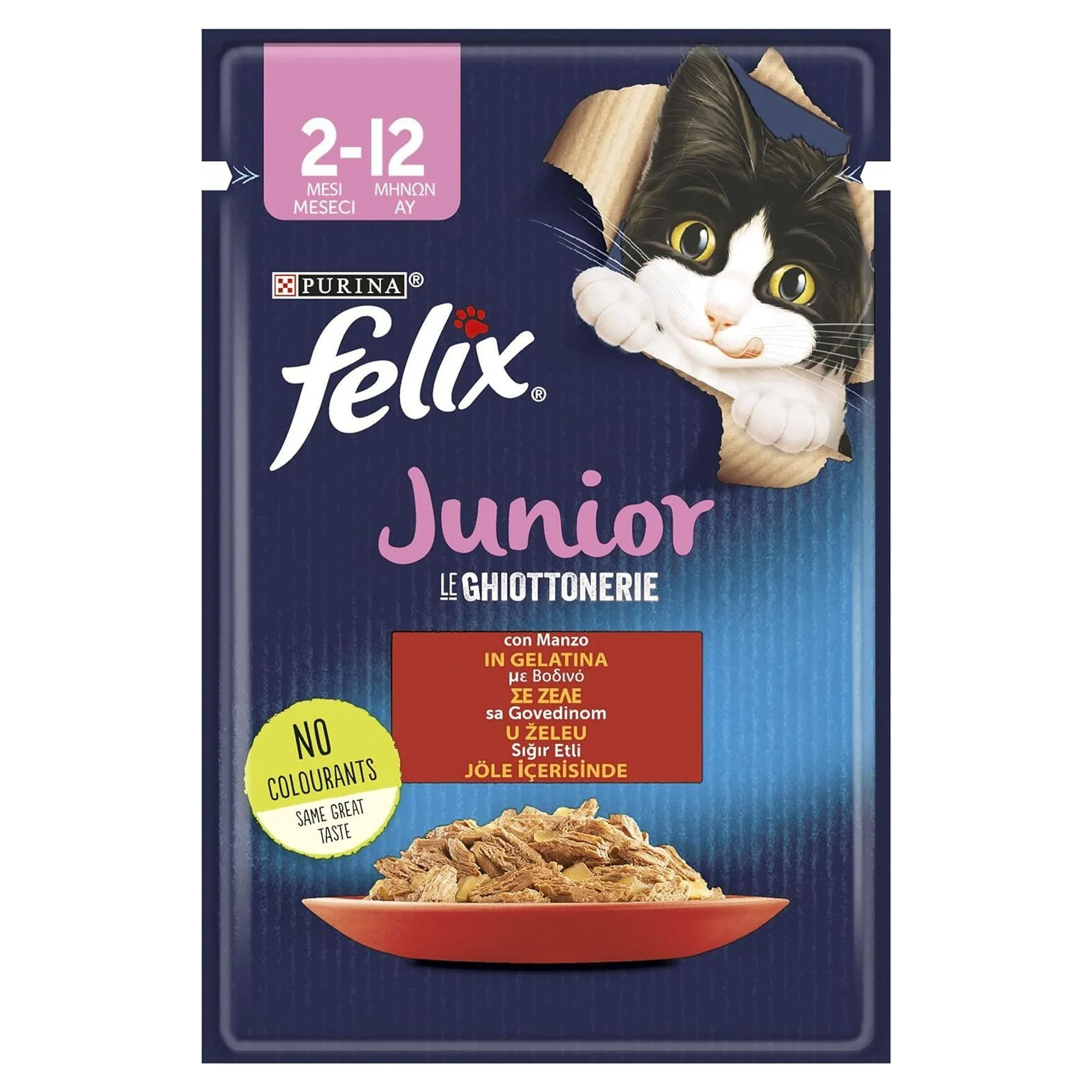 Felix Junior Sığır Etli Yaş Yavru Kedi Maması 85 G