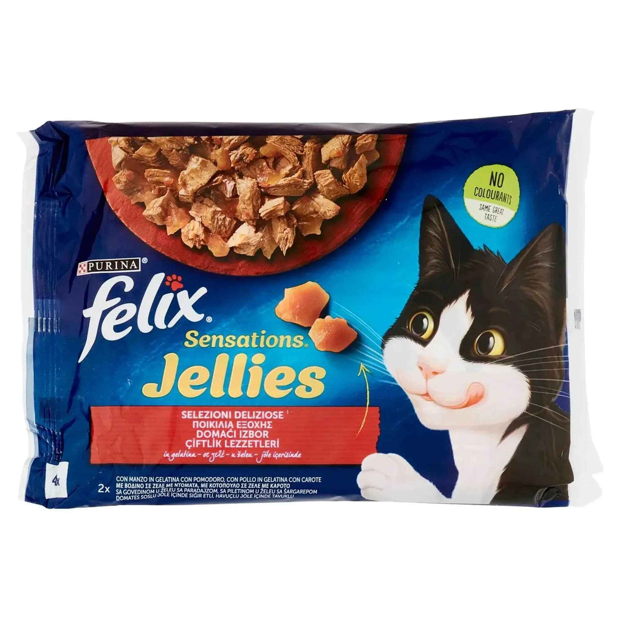 Felix Sensations Jellies Karışık Yaş Yetişkin Kedi Maması 4x85 G