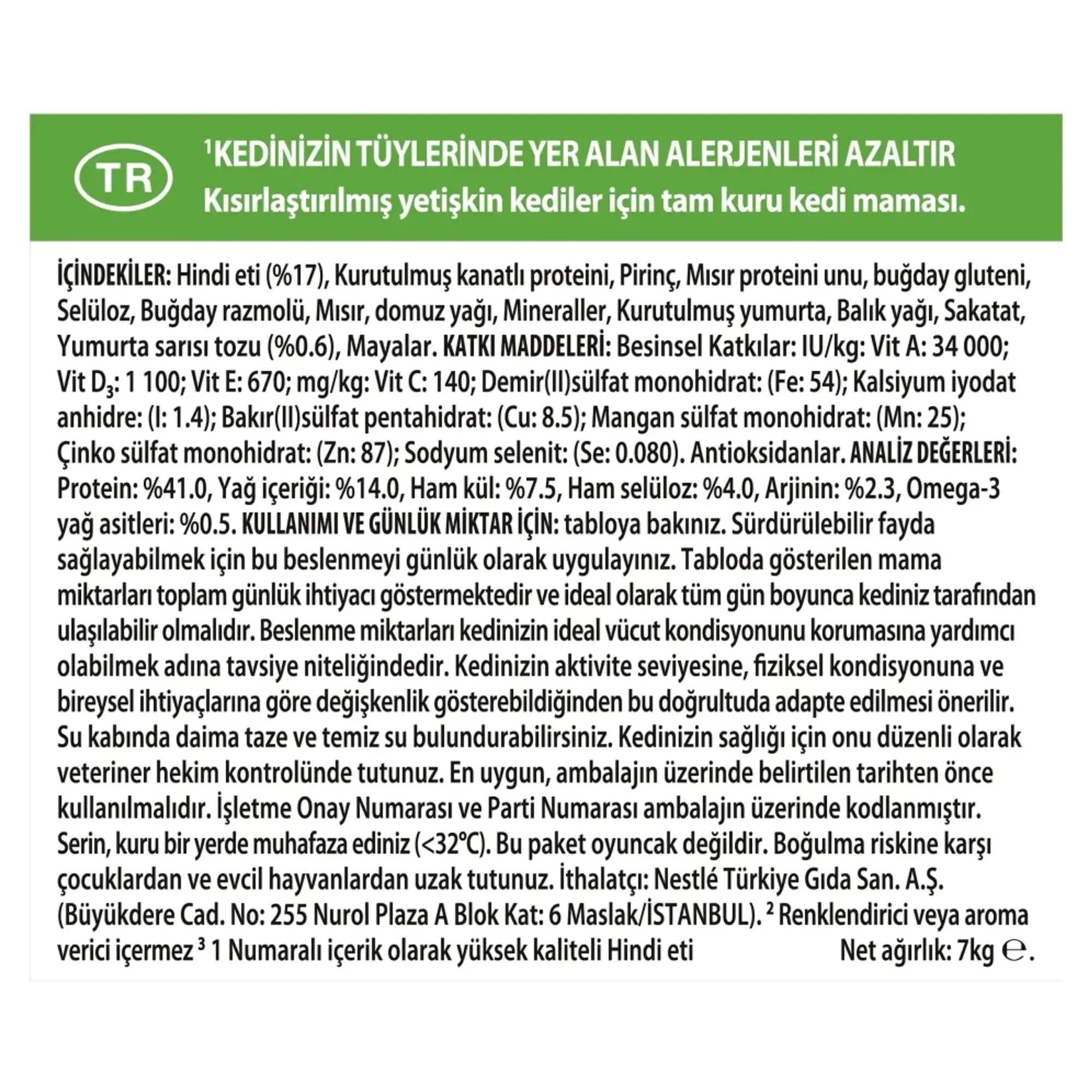 Pro Plan Pro Plan Liveclear Hindi Etli Kısırlaştırılmış Yetişkin Kedi Maması 7 KG — 7 kg — Görsel 4