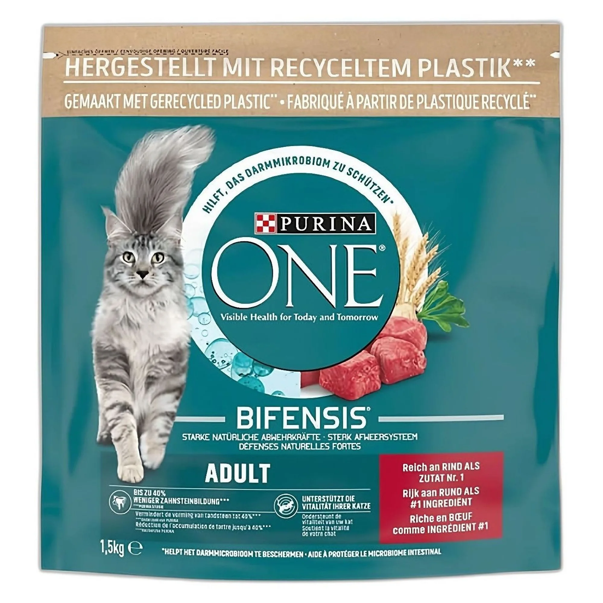 Purina Purina One Adult Sığır ve Tam Tahıllı Yetişkin Kedi Maması 1.5 KG