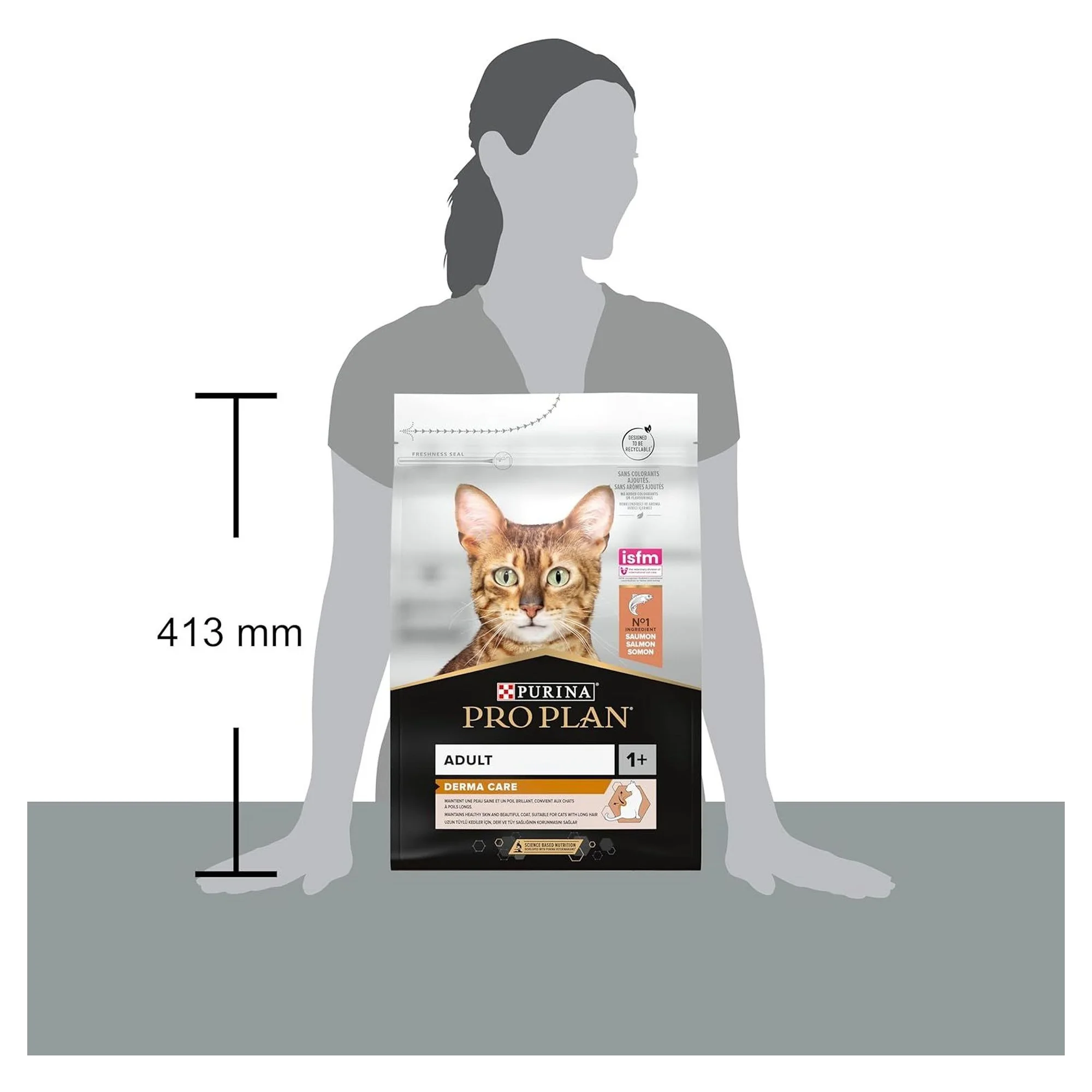 Pro Plan Derma Care Somonlu Yetişkin Kedi Maması 3 KG — Normal, 3.1 kg — Görsel 4