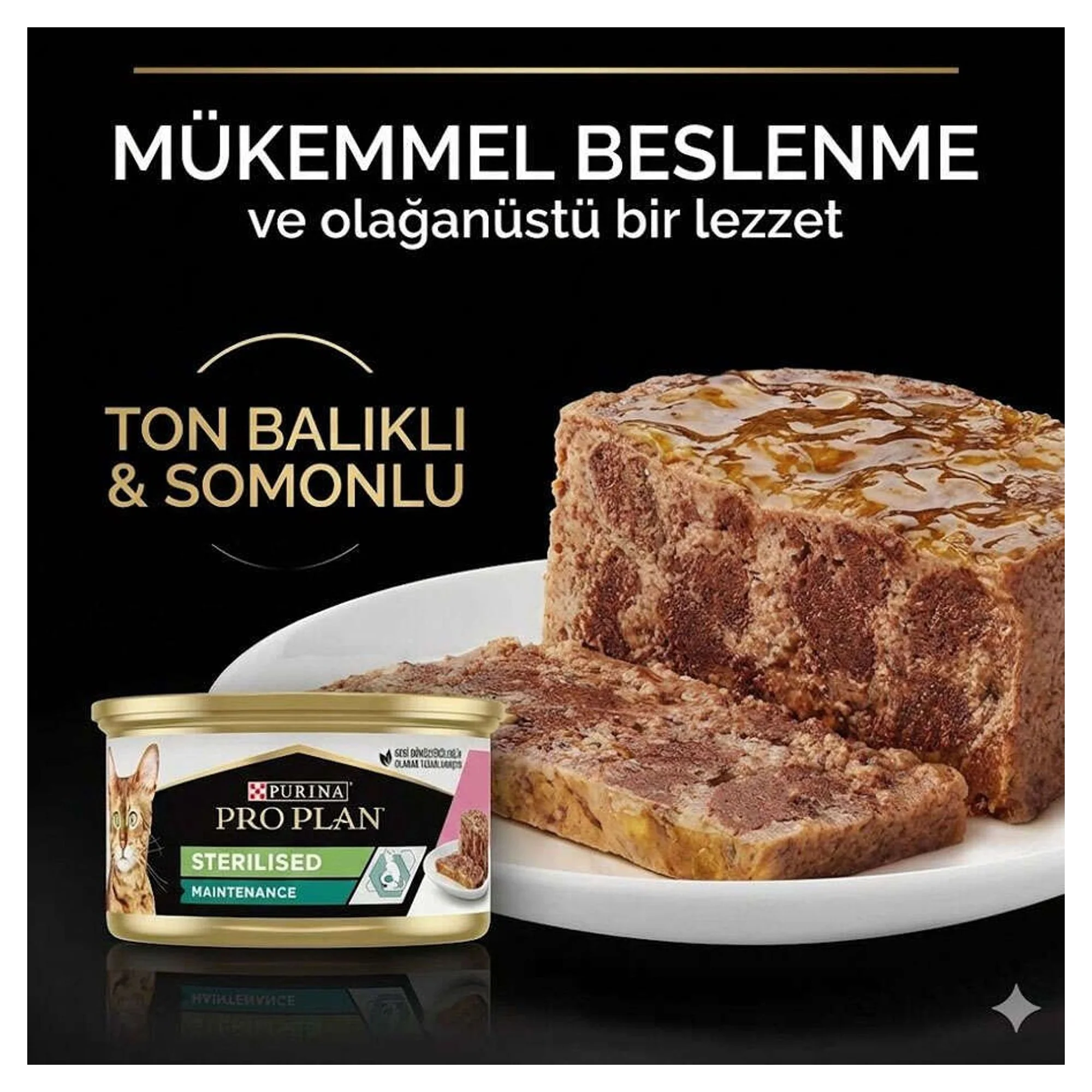Pro Plan Pro Plan Sterilised Ton Balıklı, Somonlu ve Sebzeli Kısırlaştırılmış Kedi Konservesi 85 G — Görsel 3