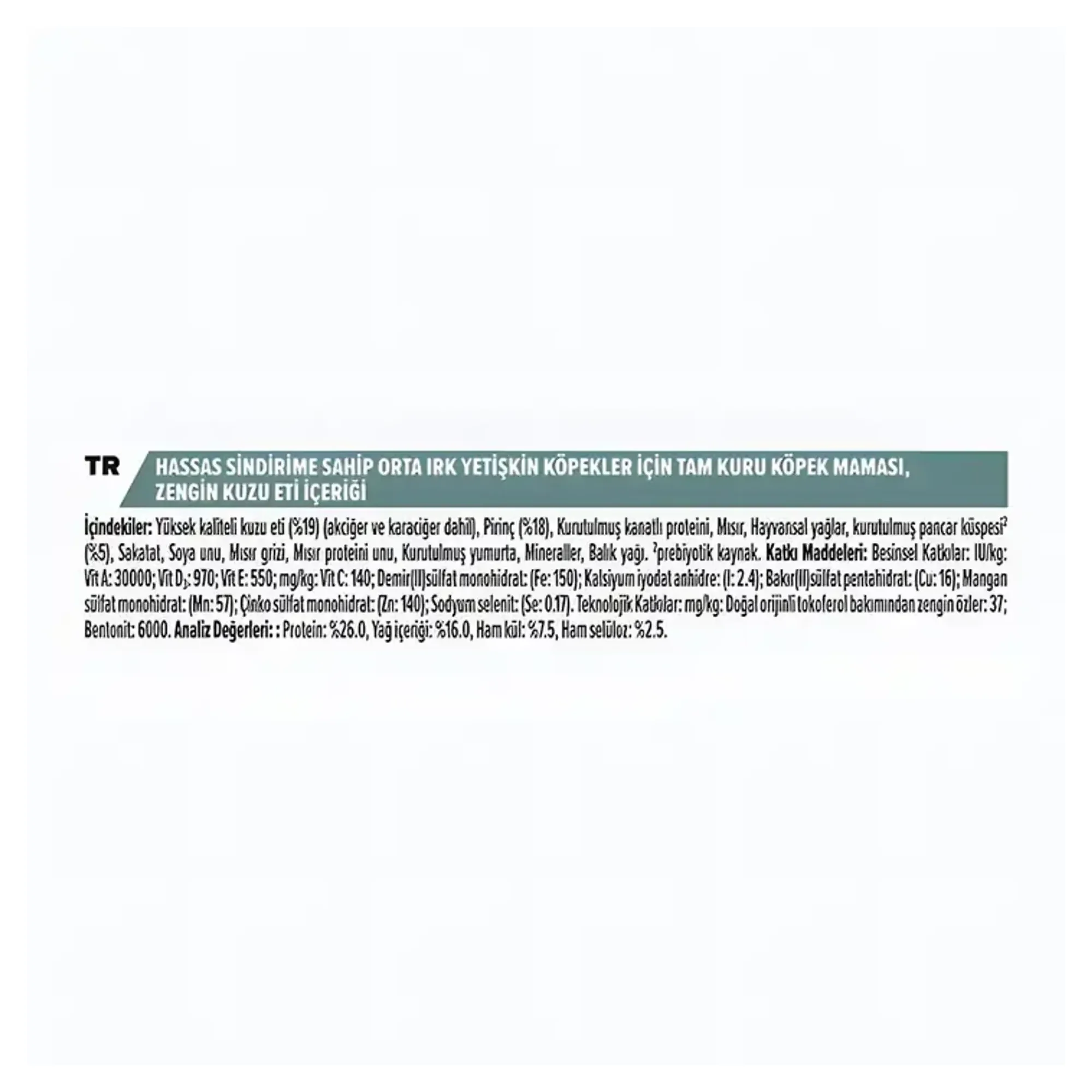 Pro Plan Pro Plan Sensitive Digestion Hassas Sindirim için Kuzulu Orta Irk Yetişkin Köpek Maması 10 KG — Görsel 4