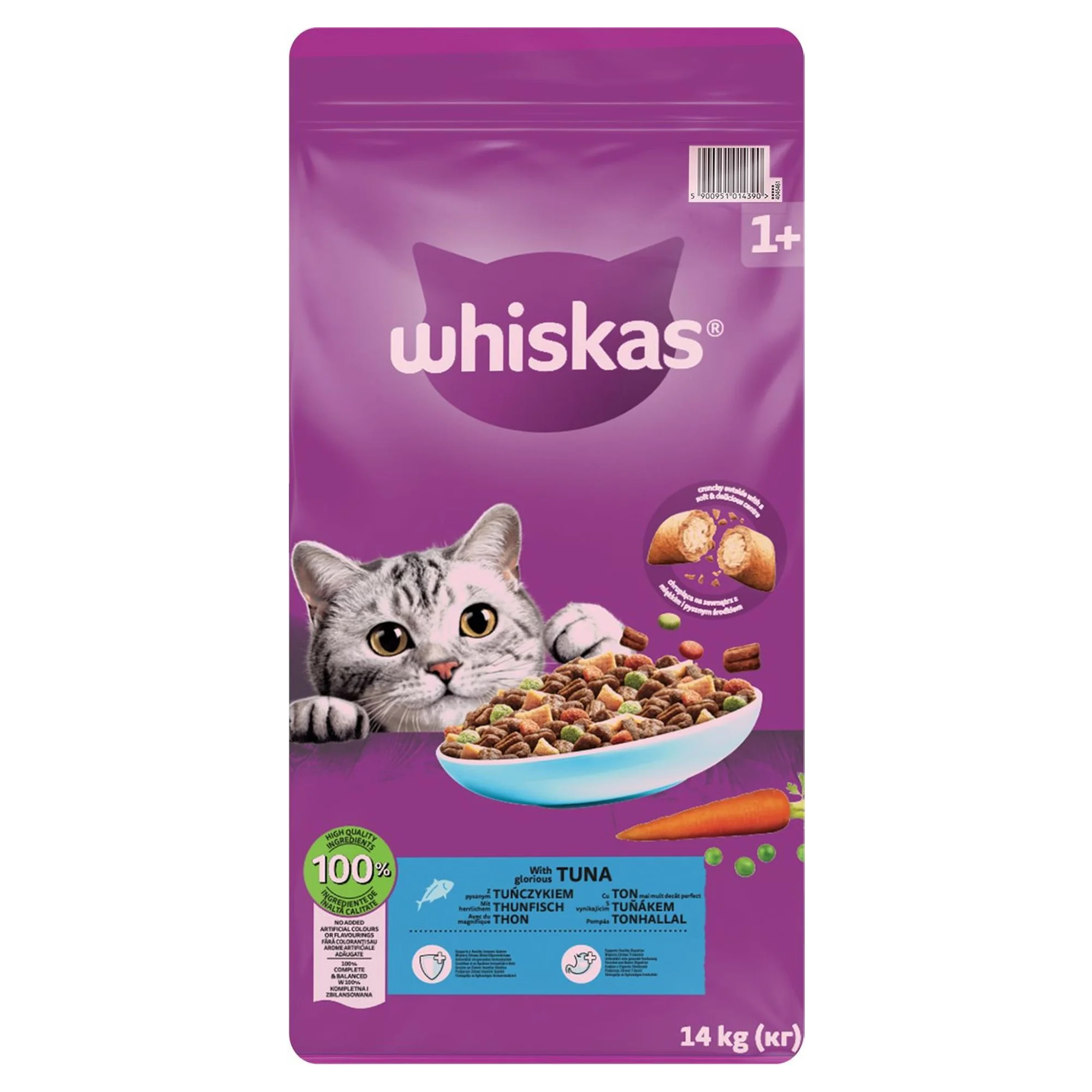 Whiskas Ton Balıklı ve Sebzeli Yetişkin Kedi Maması 14 KG