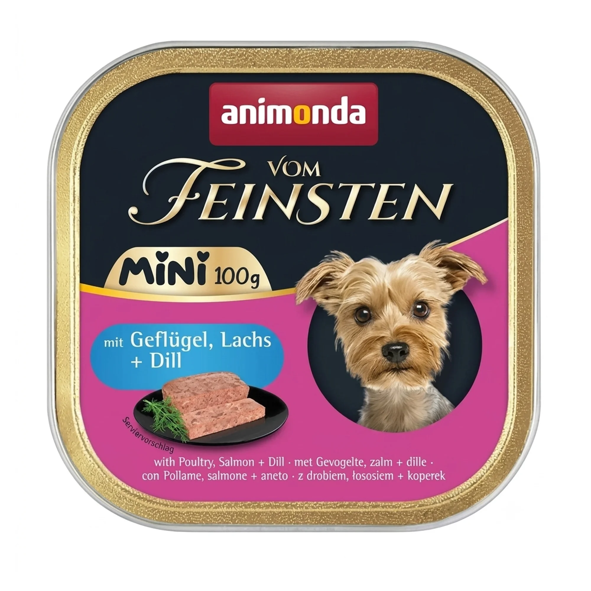 Animonda Kümes Hayvanlı ve Somonlu Yetişkin Mini Irk Köpek Konservesi 100 G