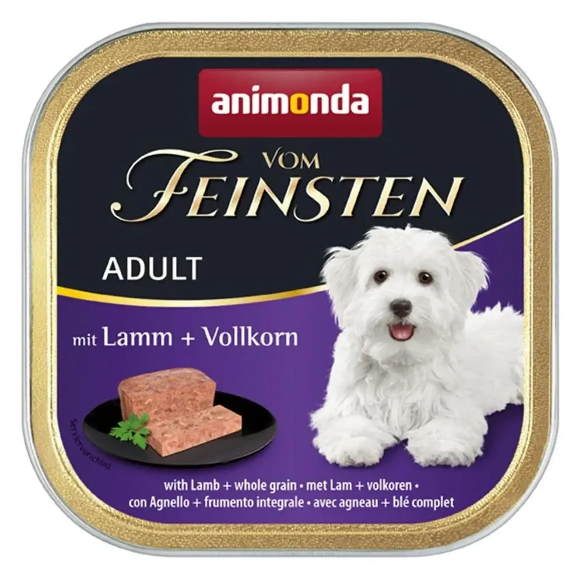 Animonda Vom Feinsten Kuzulu ve Tahıllı Yetişkin Köpek Konservesi 150 G
