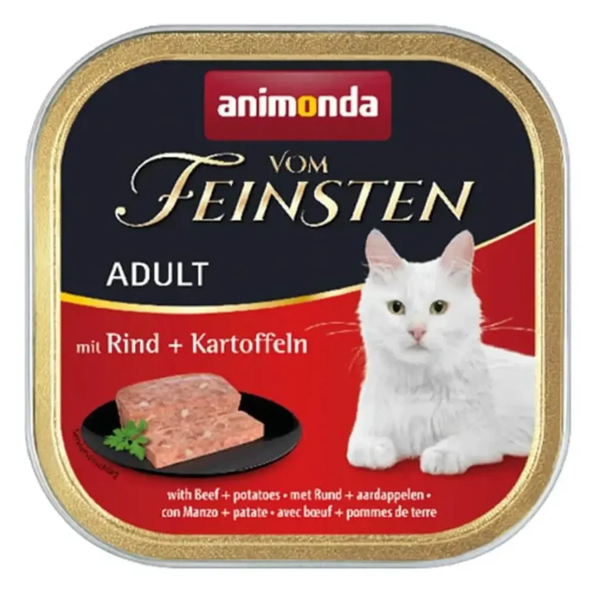 Animonda Animonda Vom Feinsten Biftekli ve Patatesli Yetişkin Kedi Konservesi 100G