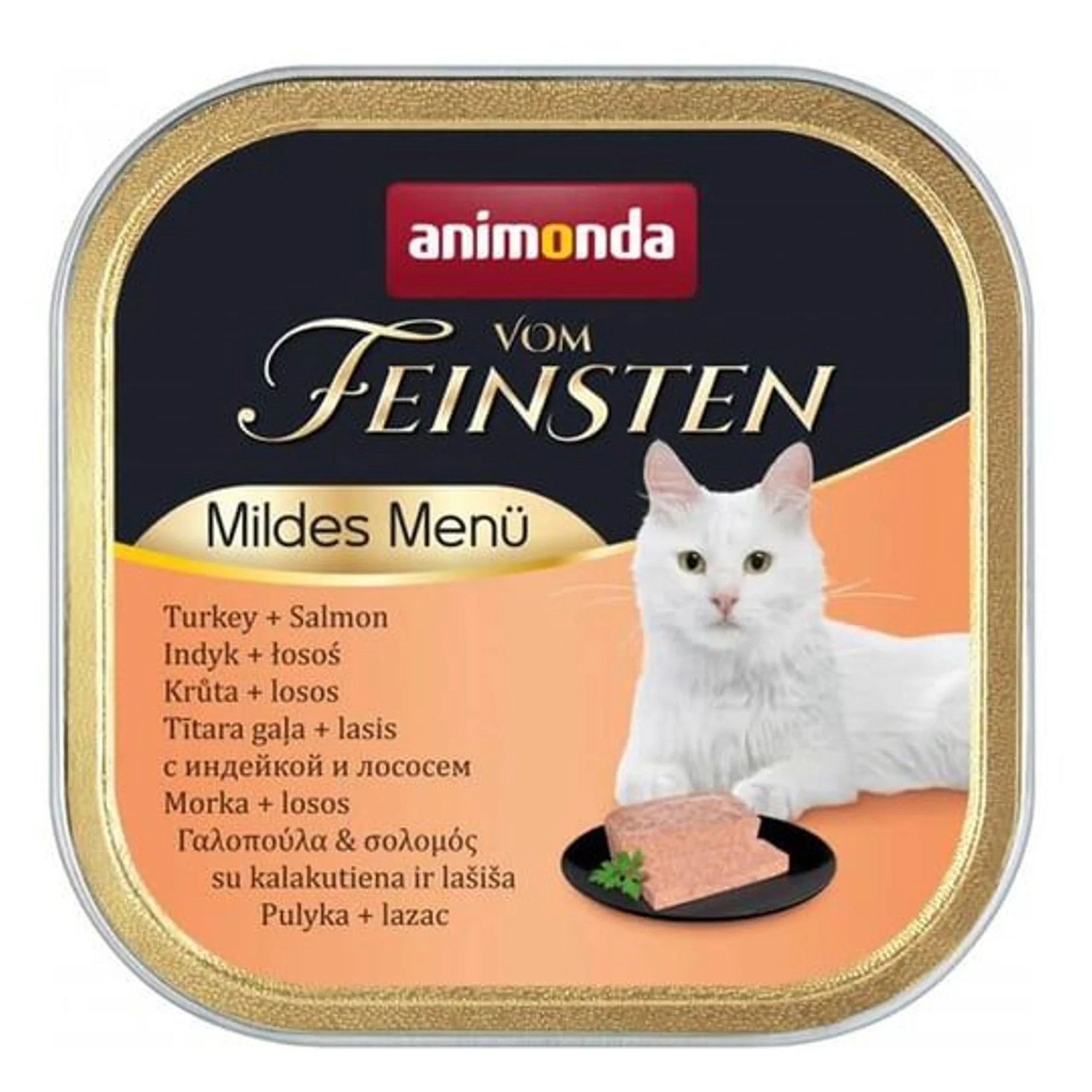 Animonda Animonda Vom Feinsten Hindili ve Somonlu Kısırlaştırılmış Kedi Konservesi 100G