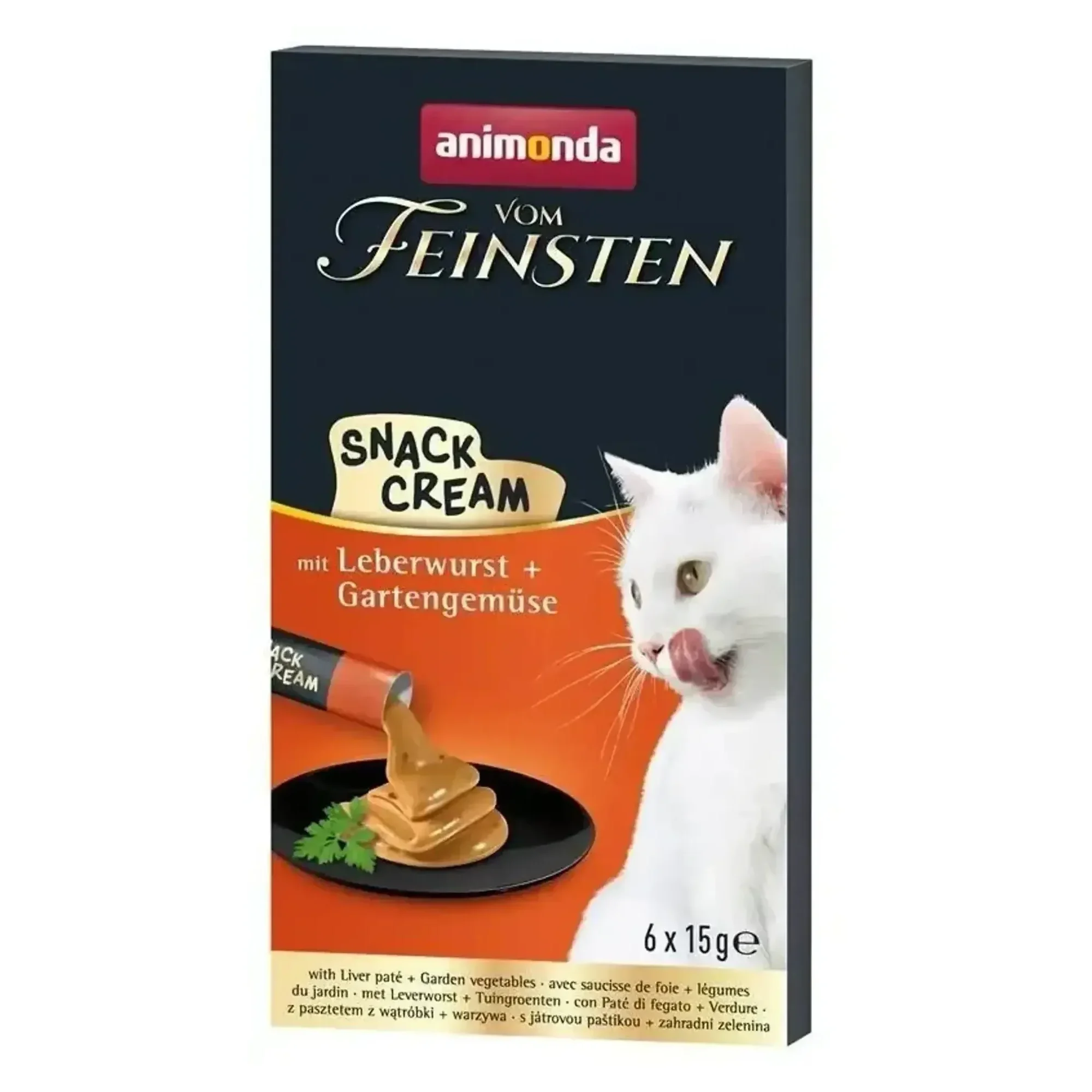 Animonda Vom Feinsten Karaciğer Ezmeli ve Sebzeli Krem Atıştırmalık 6x15G