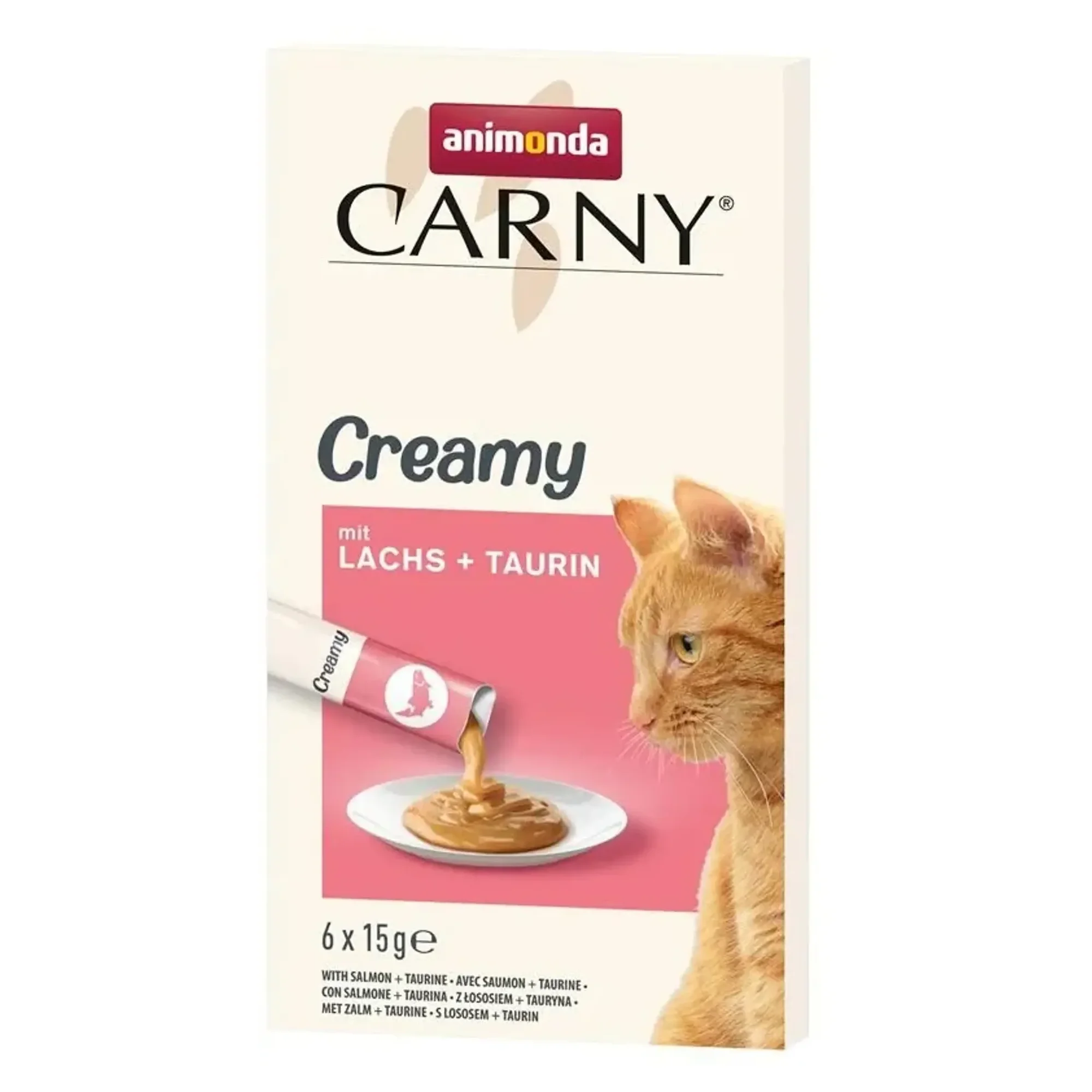Animonda Carny Snack Somonlu Taurin İlaveli Krem Kedi Atıştırmalığı 6x15G
