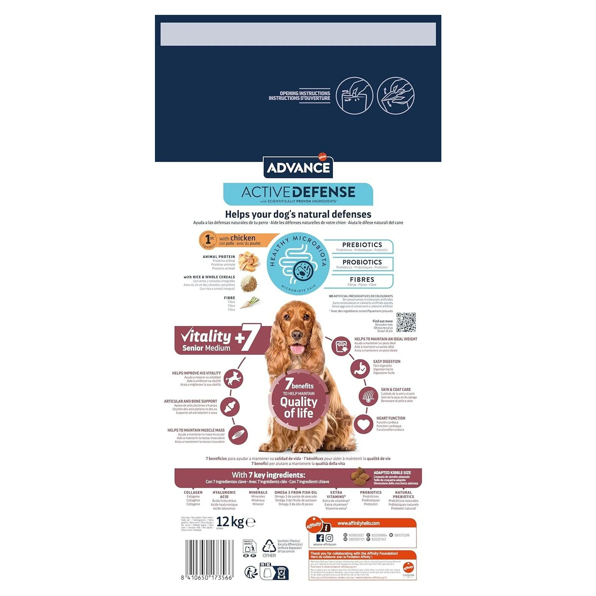 Advance Vitality +7 Tavuklu Orta Irk Yaşlı Köpek Maması 12 KG — Normal, 12.1 kg — Görsel 3