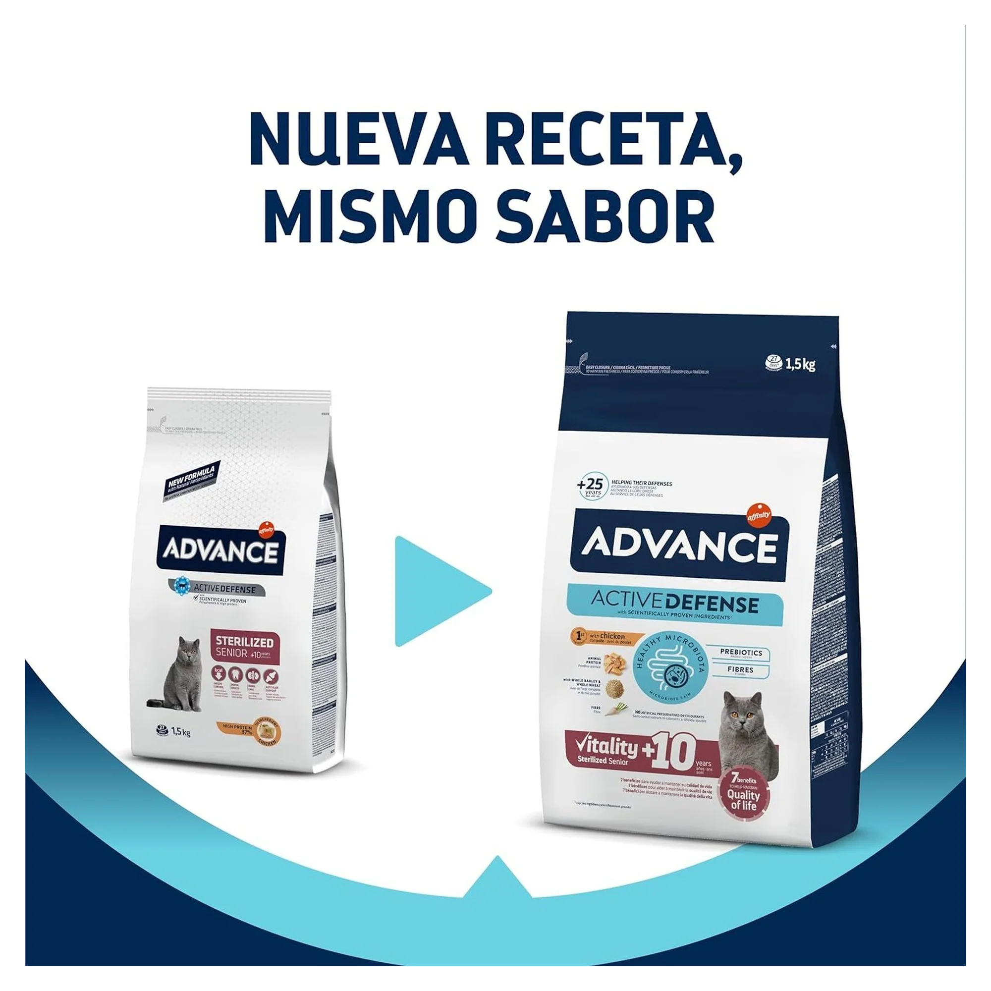 Advance Vitality +10 Tavuklu Kısırlaştırılmış Yaşlı Kedi Maması 1.5 KG — 1.6 kg — Görsel 2