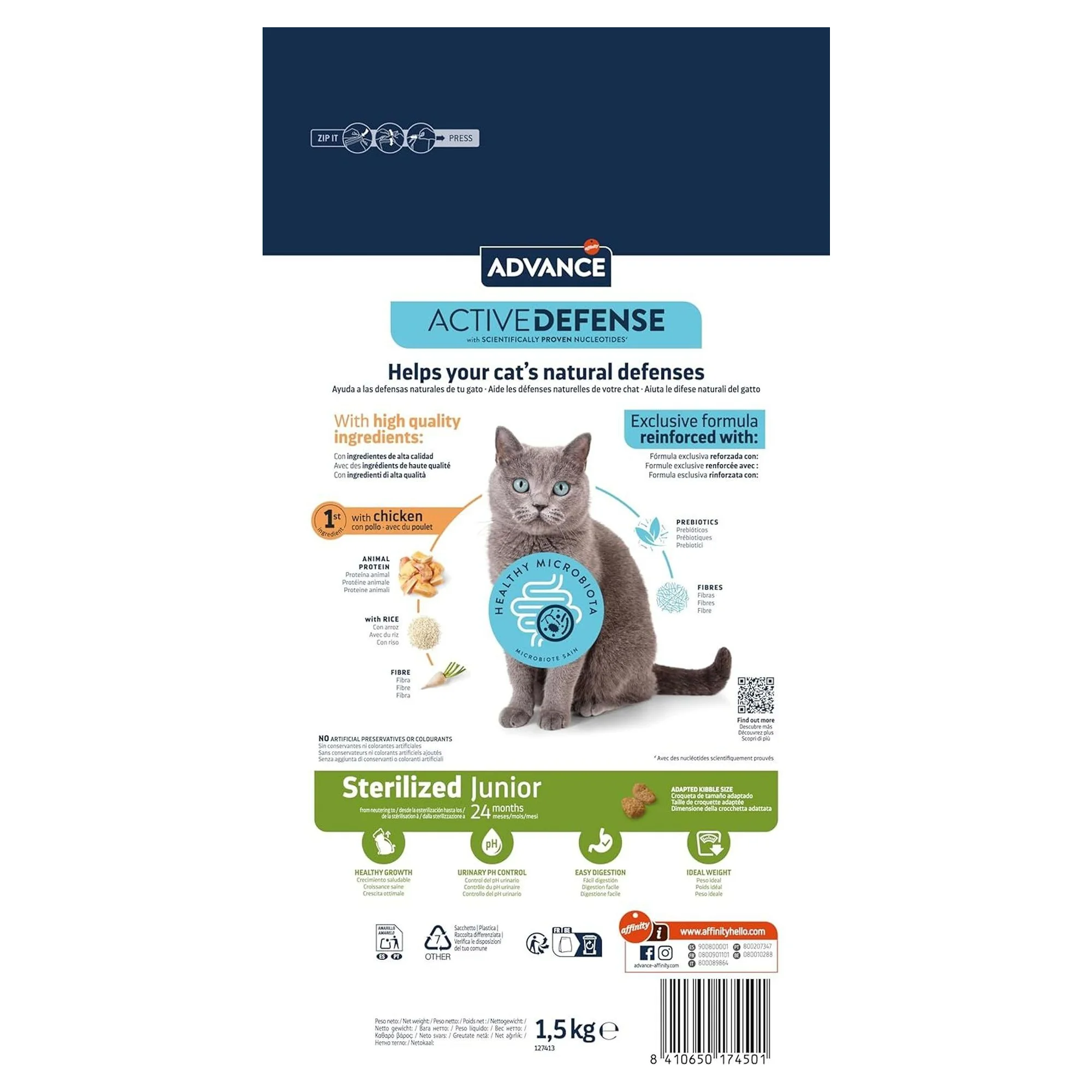 Advance Junior Tavuklu Kısırlaştırılmış Yavru Kedi Maması 1.5 KG — 1.5 kg — Görsel 3