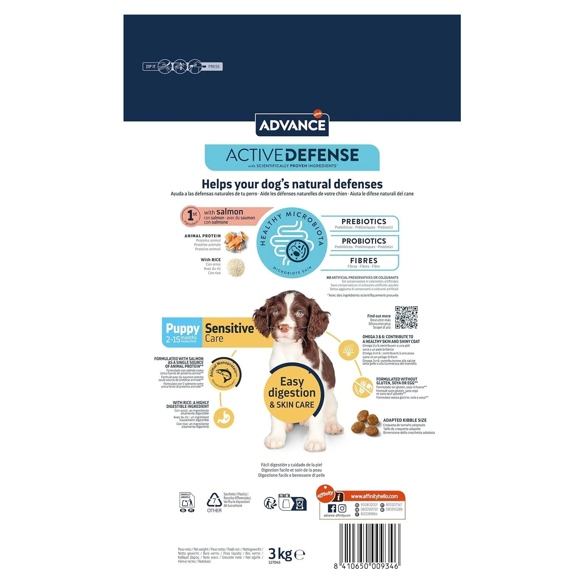 Advance Puppy Sensitive Hassas Sindirim için Somonlu Yavru Köpek Maması 3 KG — 3 kg — Görsel 2