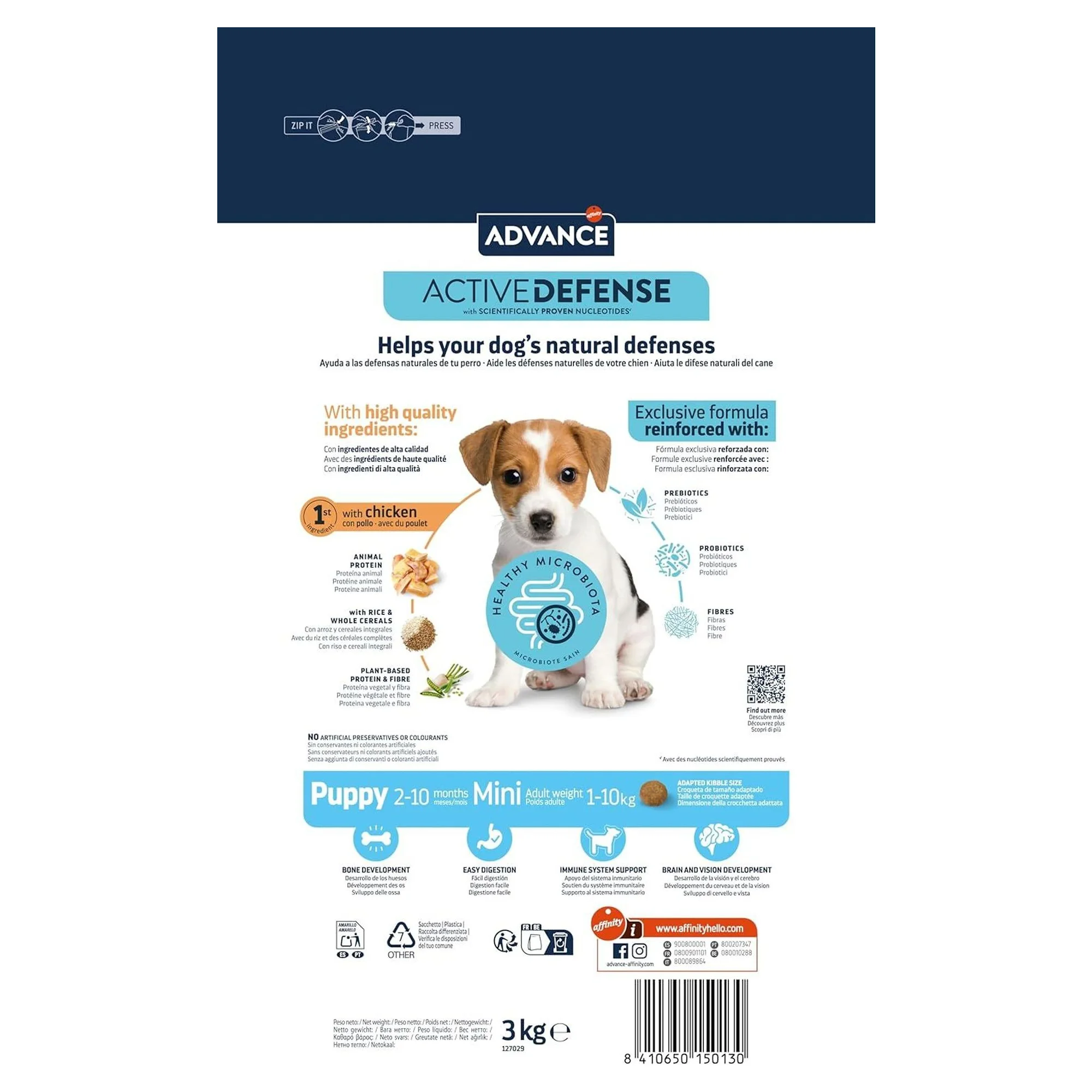 Advance Puppy Protect Hassas Sindirim için Tavuklu Küçük Irk Yavru Köpek Maması 3 KG — Normal, 3.2 kg — Görsel 3