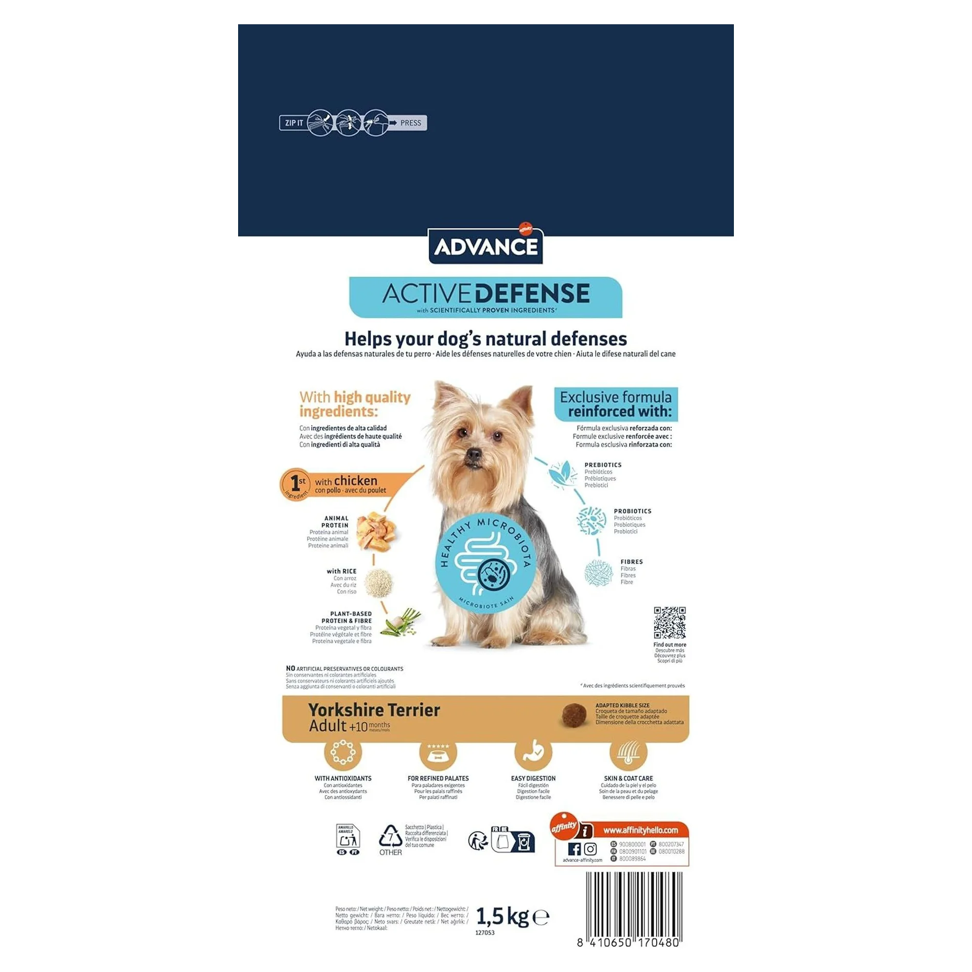 Advance Yorkshire Terrier Tavuklu Yetişkin Köpek Maması 1.5 KG — Normal, 1.5 kg — Görsel 3