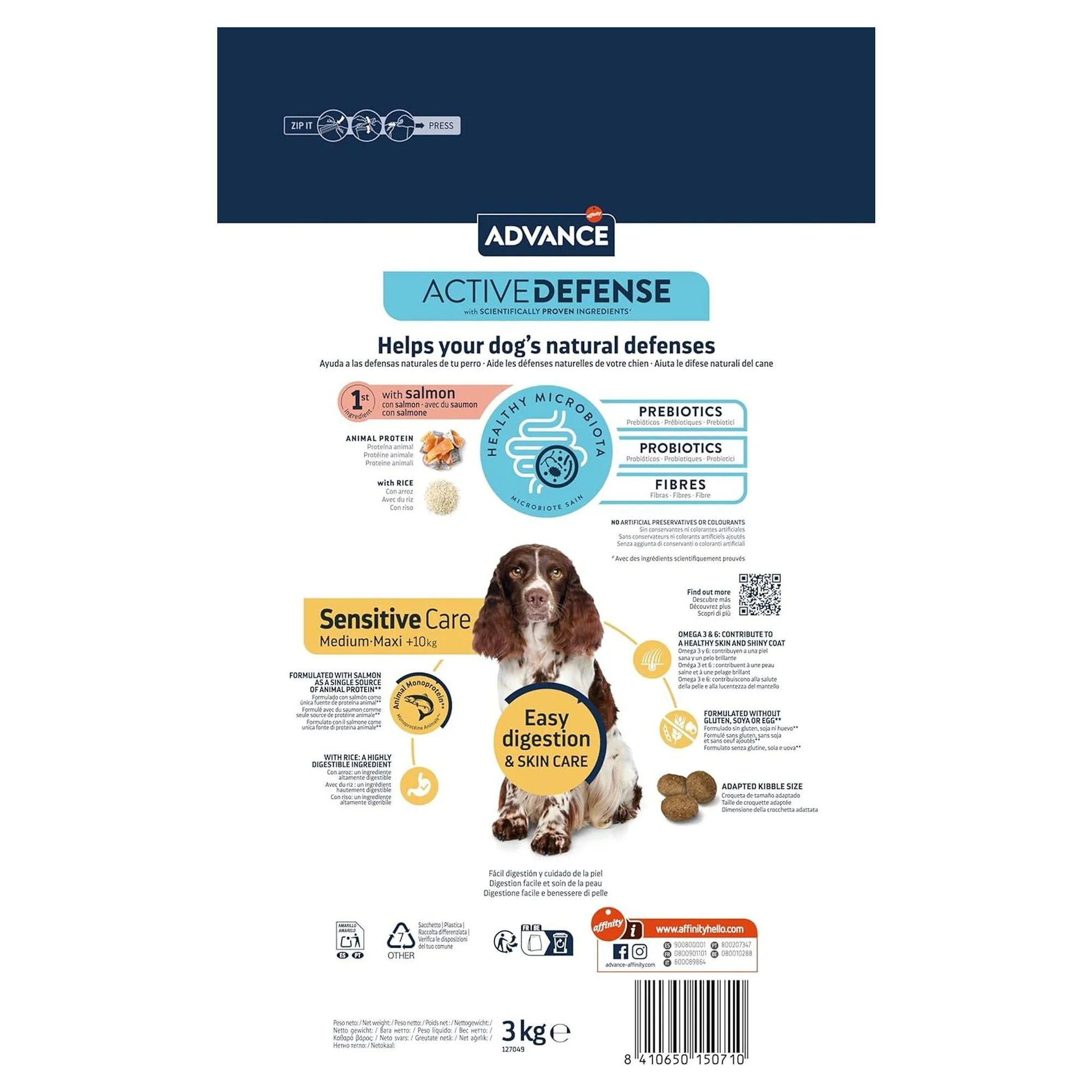 Advance Sensitive Hassas Sindirim için Somonlu ve Pirinçli Kısırlaştırılmış Yetişkin Köpek Maması 3 KG — 3 kg — Görsel 3