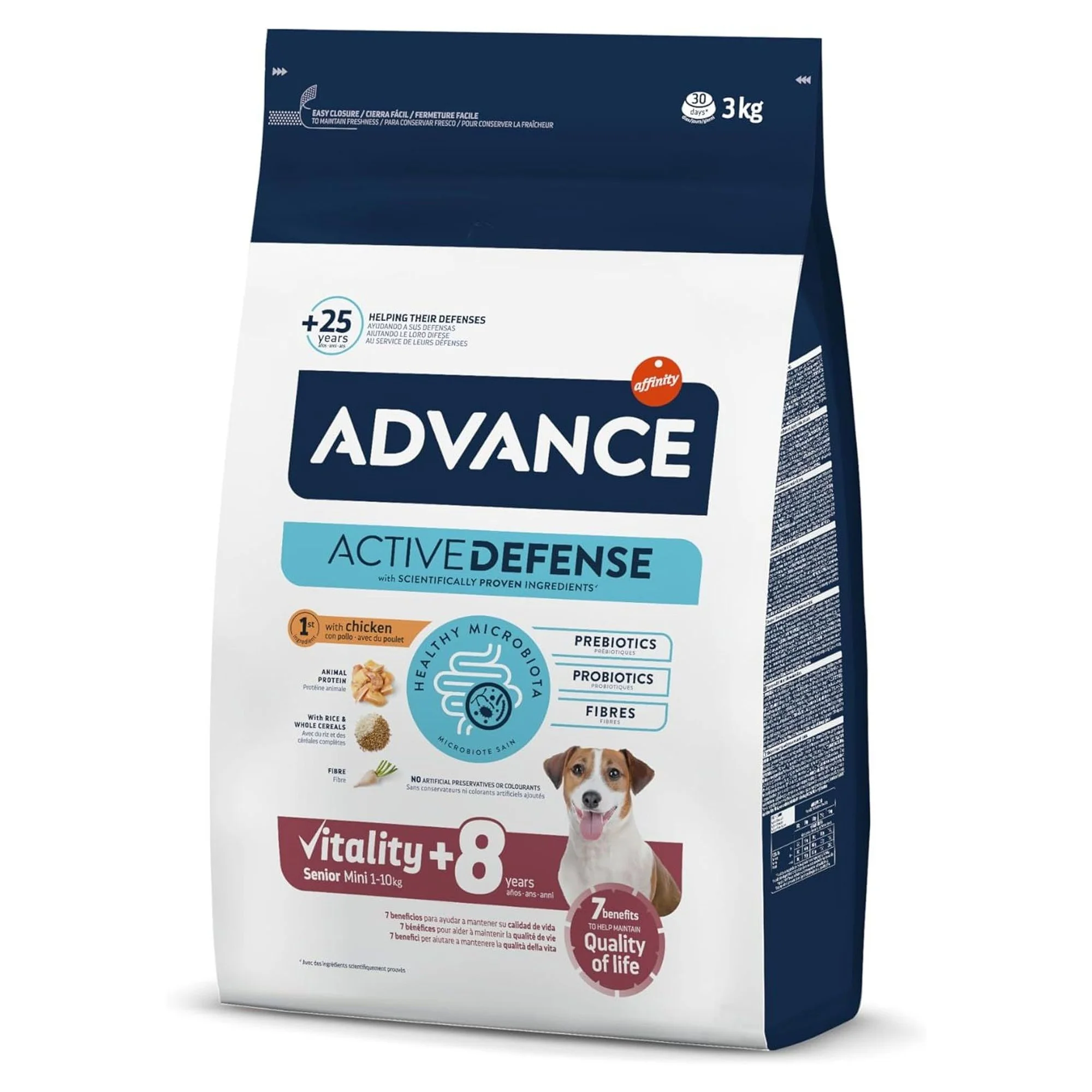 Advance Vitality +8 Tavuklu Mini Irk Yaşlı Köpek Maması 3 KG
