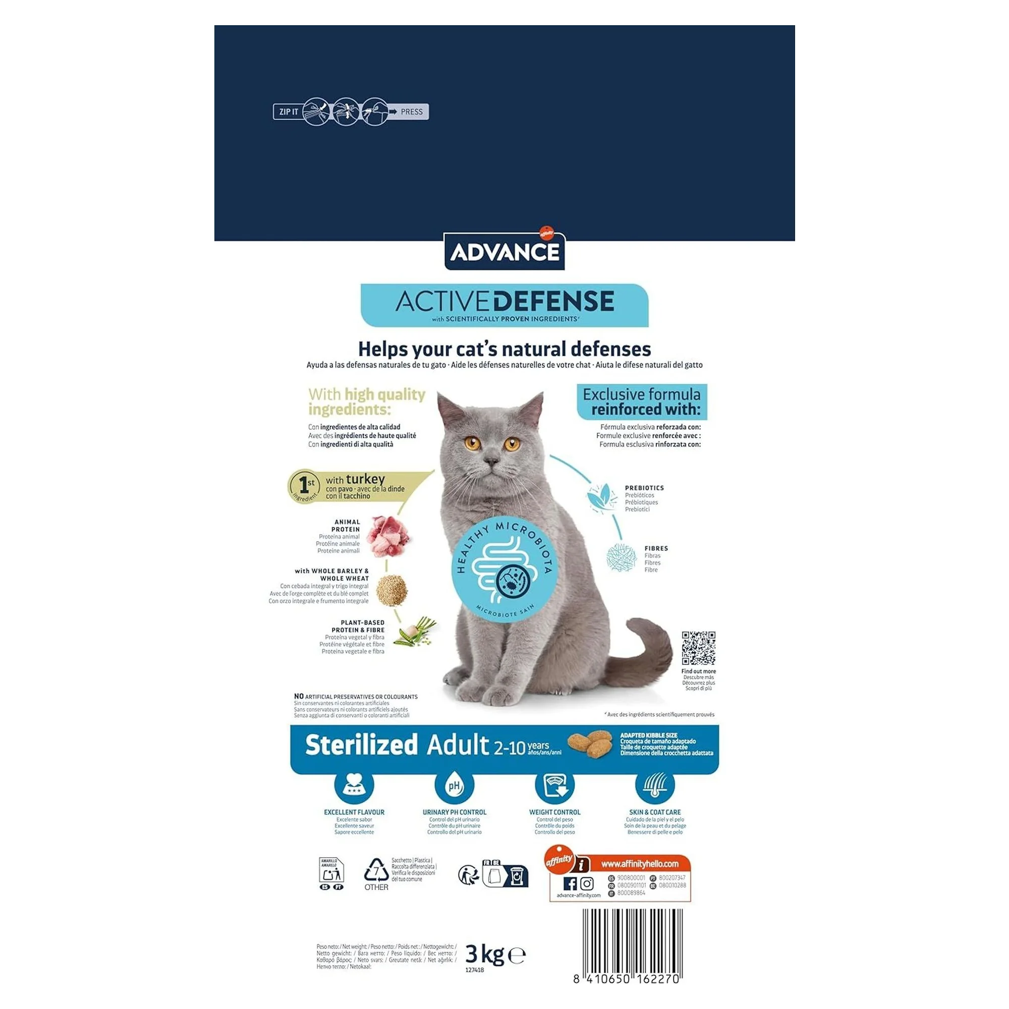 Advance Hindili Kısırlaştırılmış Yetişkin Kedi Maması 3 KG — 3 kg — Görsel 3