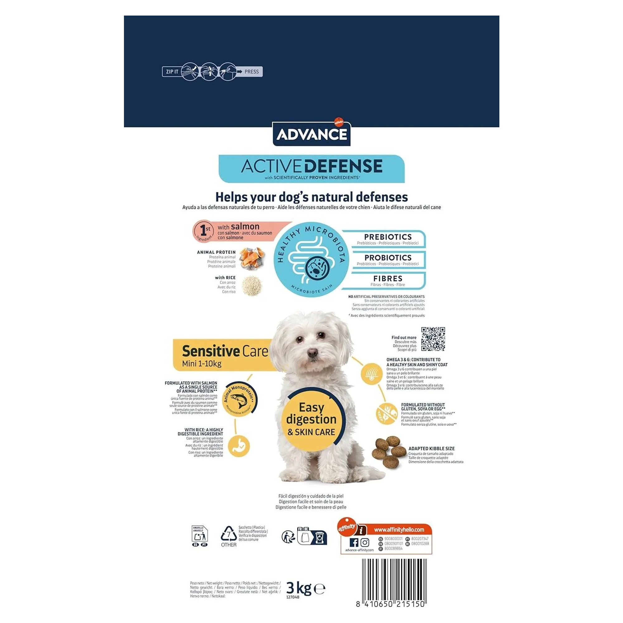 Advance Sensitive Hassas Sindirim için Somonlu Küçük Irk Yetişkin Köpek Maması 3 KG — 3 kg — Görsel 3